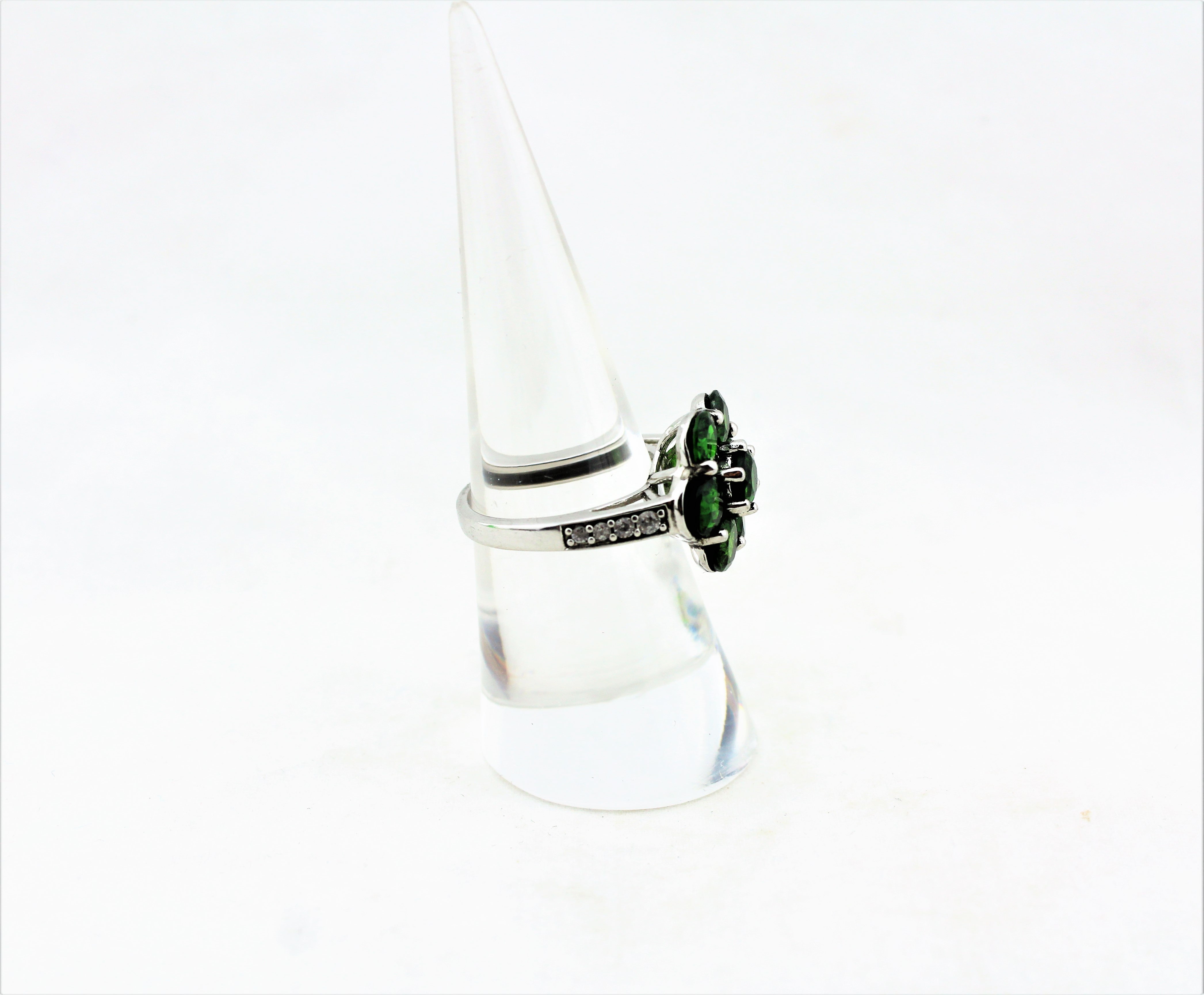 Sterling Silver Green Diopside Ring
