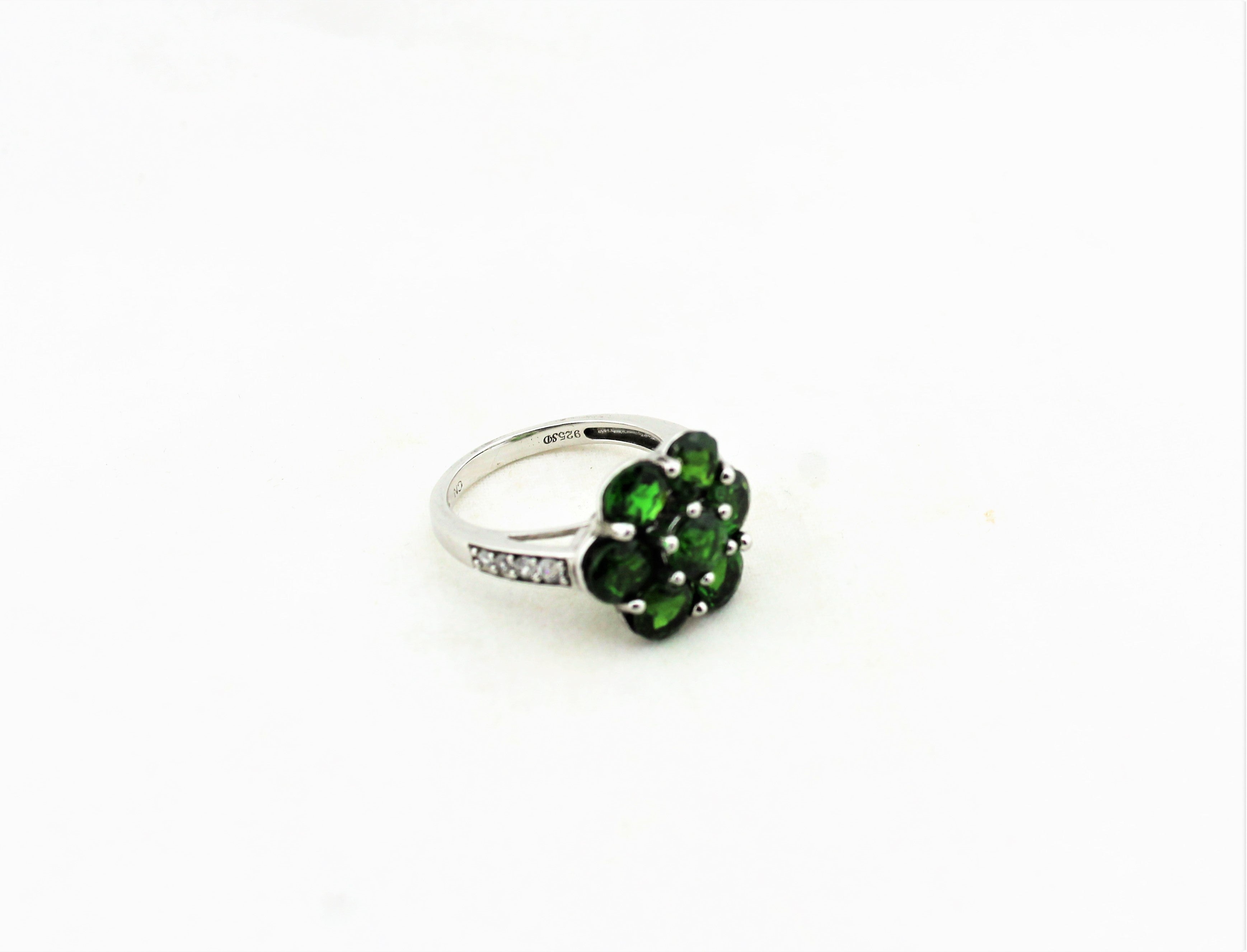 Sterling Silver Green Diopside Ring