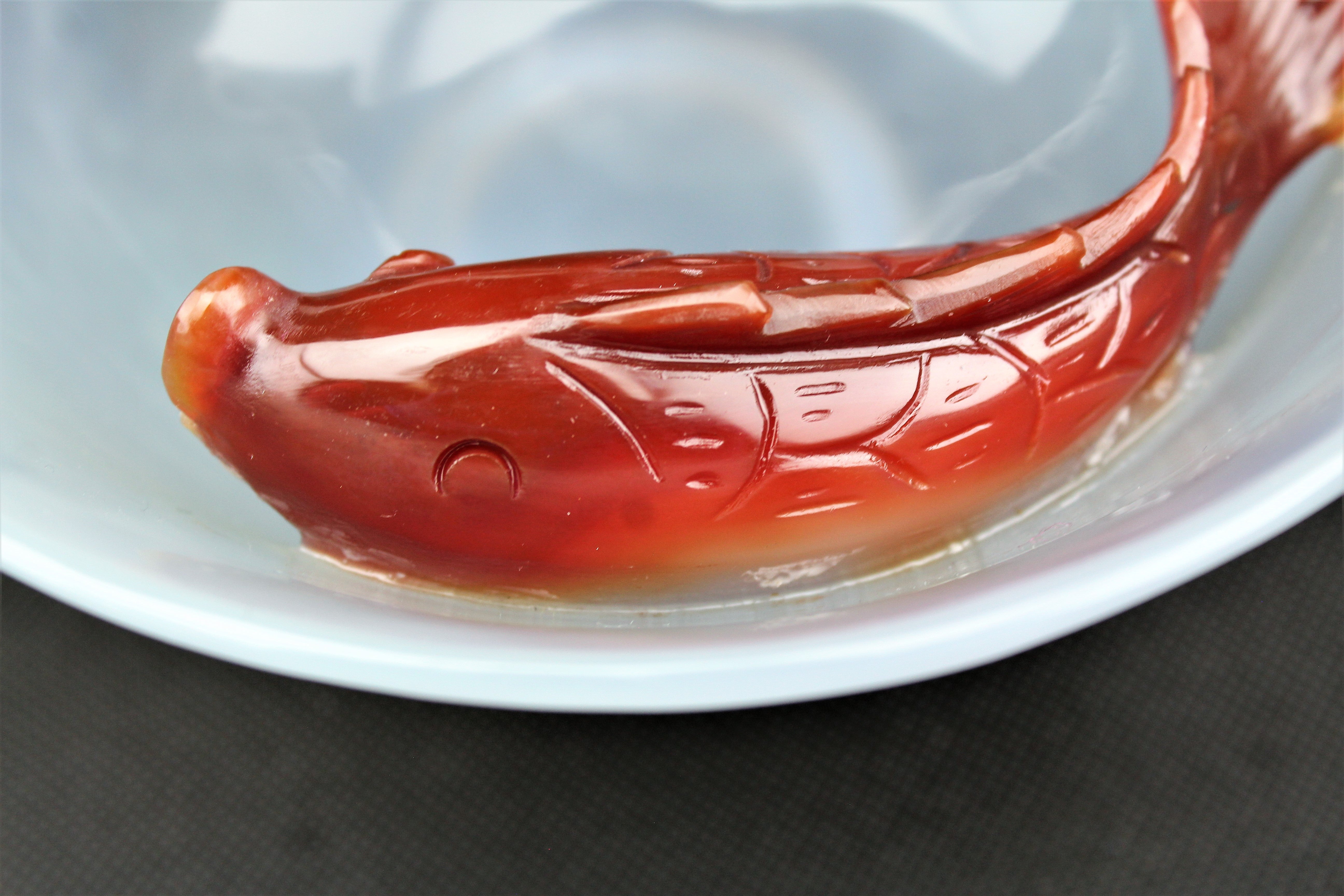 Carved Agate Double Fish Bowl