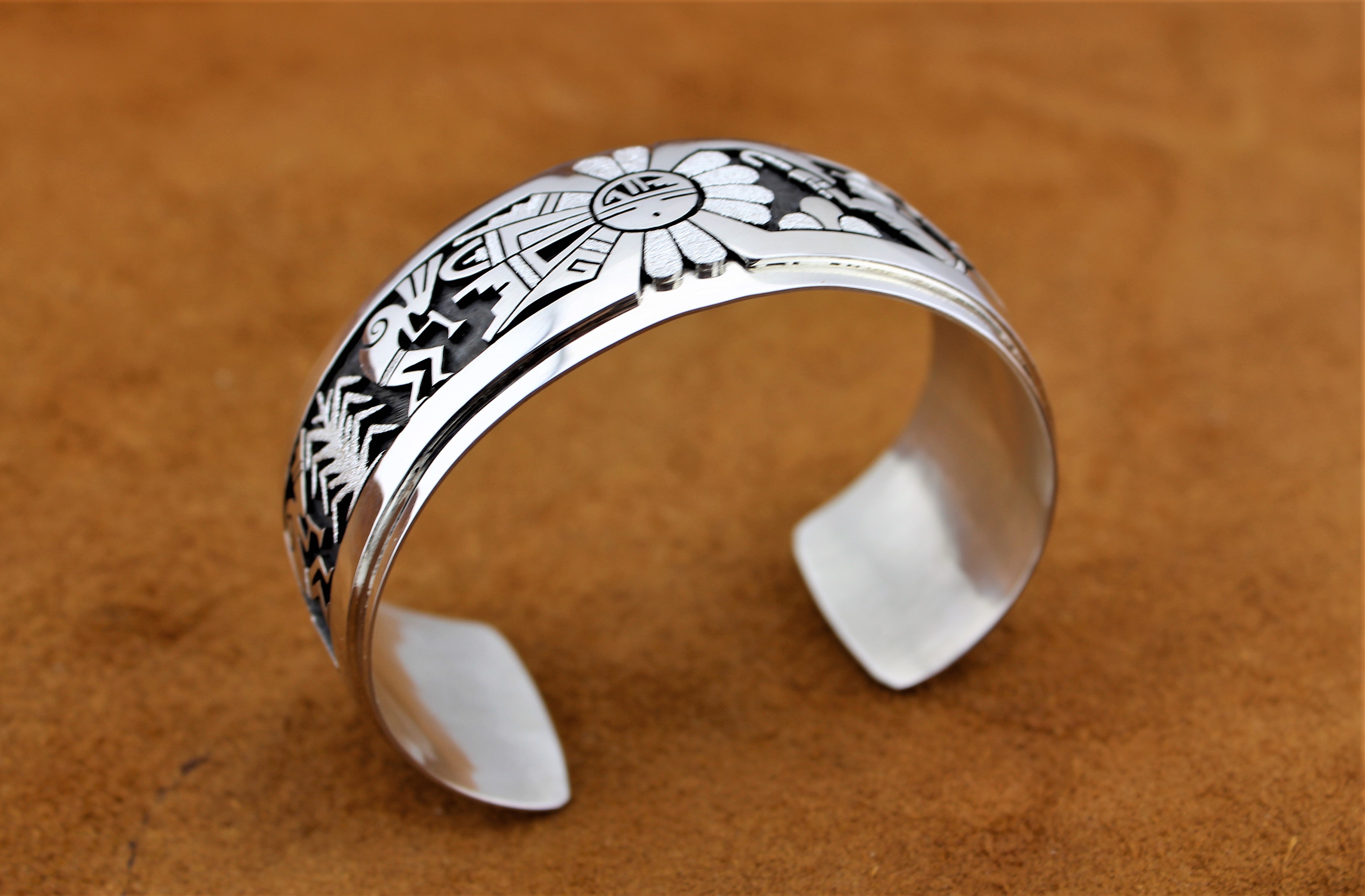 Hopi Sterling Overlay Bracelet