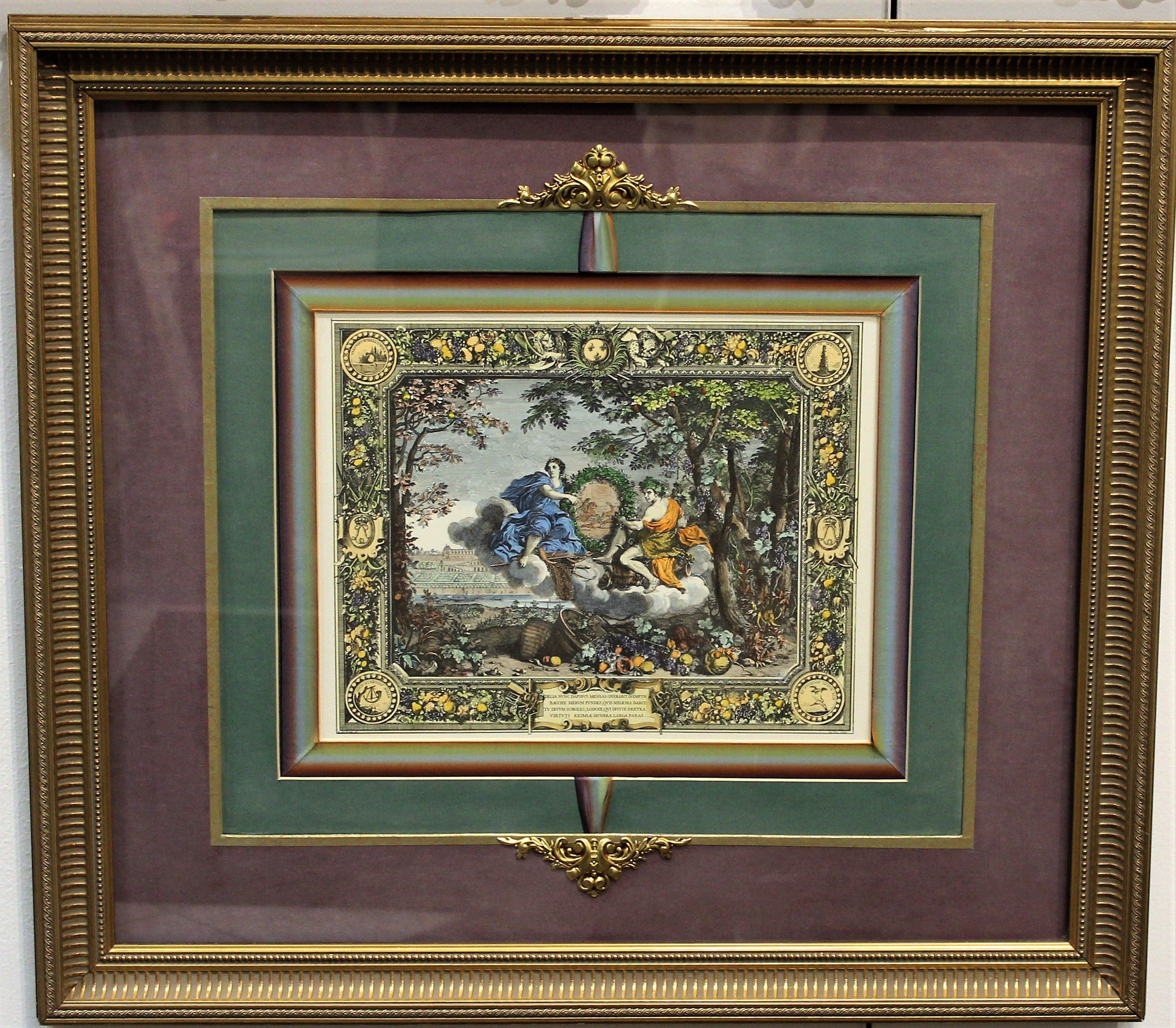 Antique Hand-colored Lithograph by Charles Le Brun