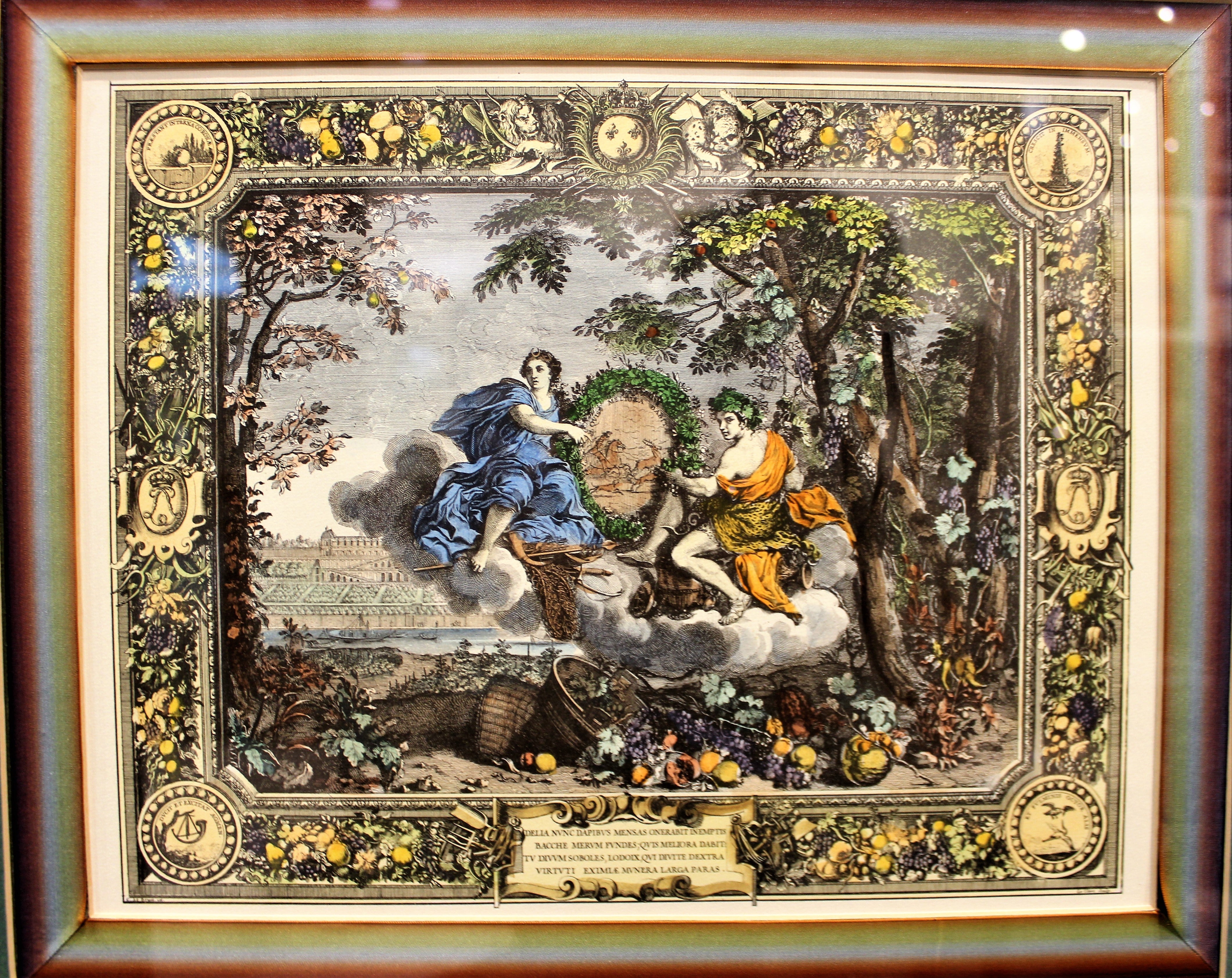 Antique Hand-colored Lithograph by Charles Le Brun
