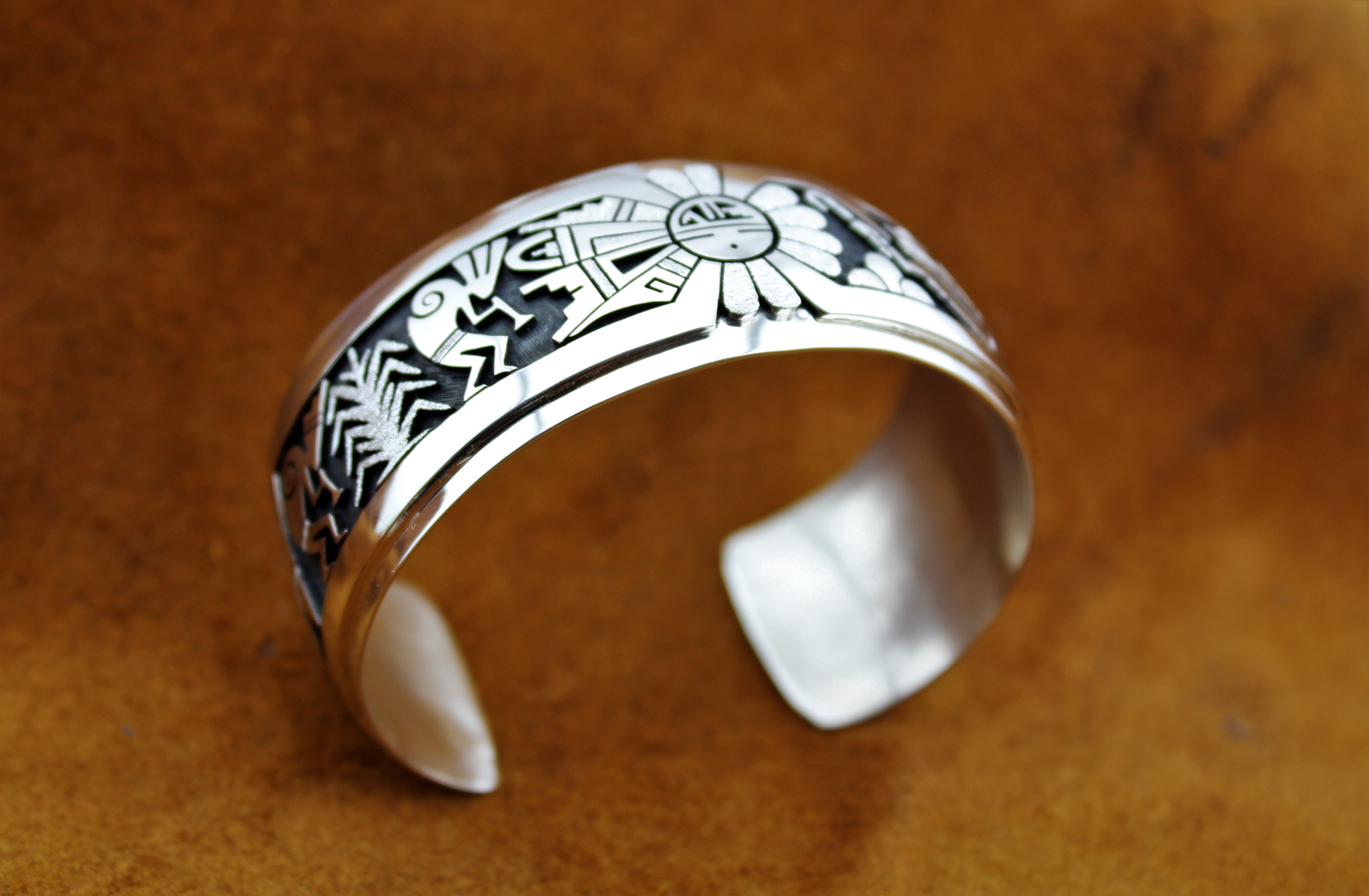 Hopi Sterling Overlay Bracelet