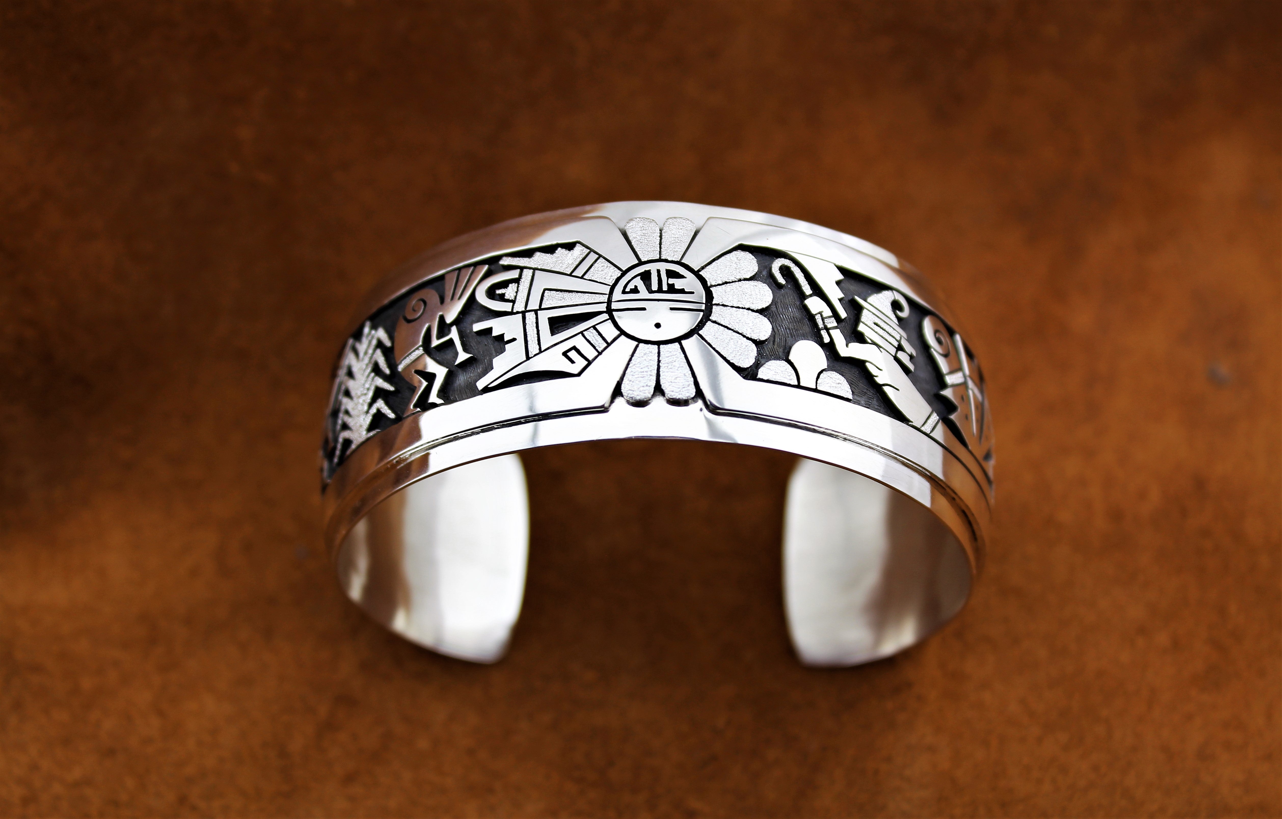 Hopi Sterling Overlay Bracelet