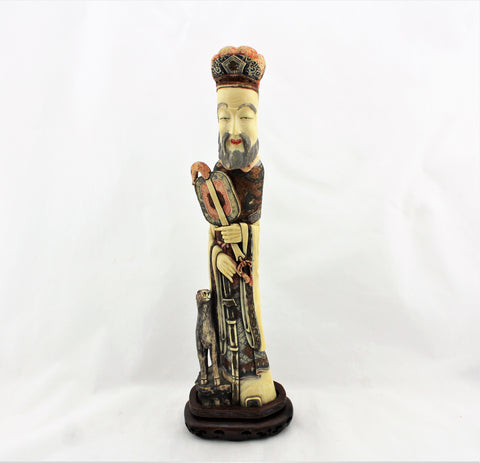 Antique Carved Chinese Scholar Figure