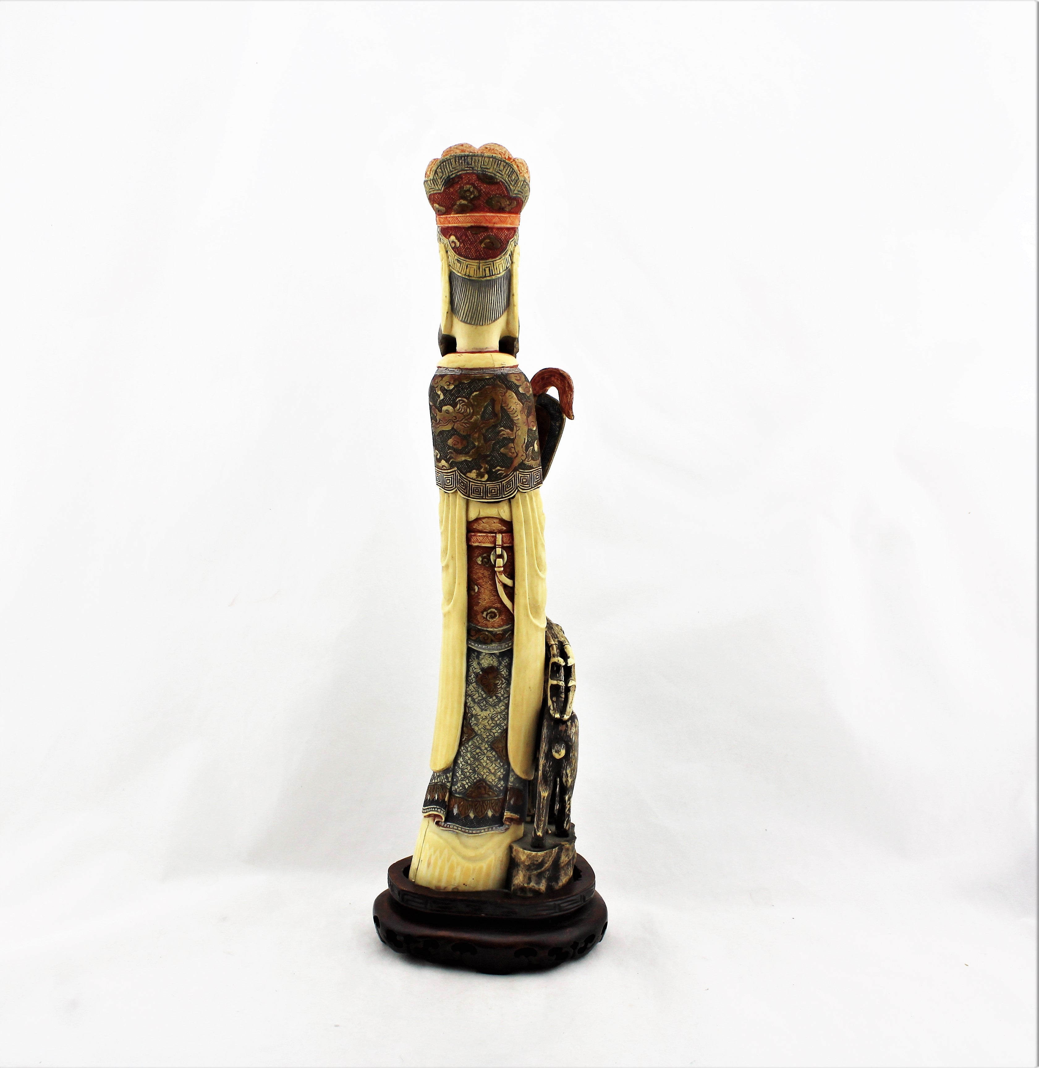 Antique Carved Chinese Scholar Figure