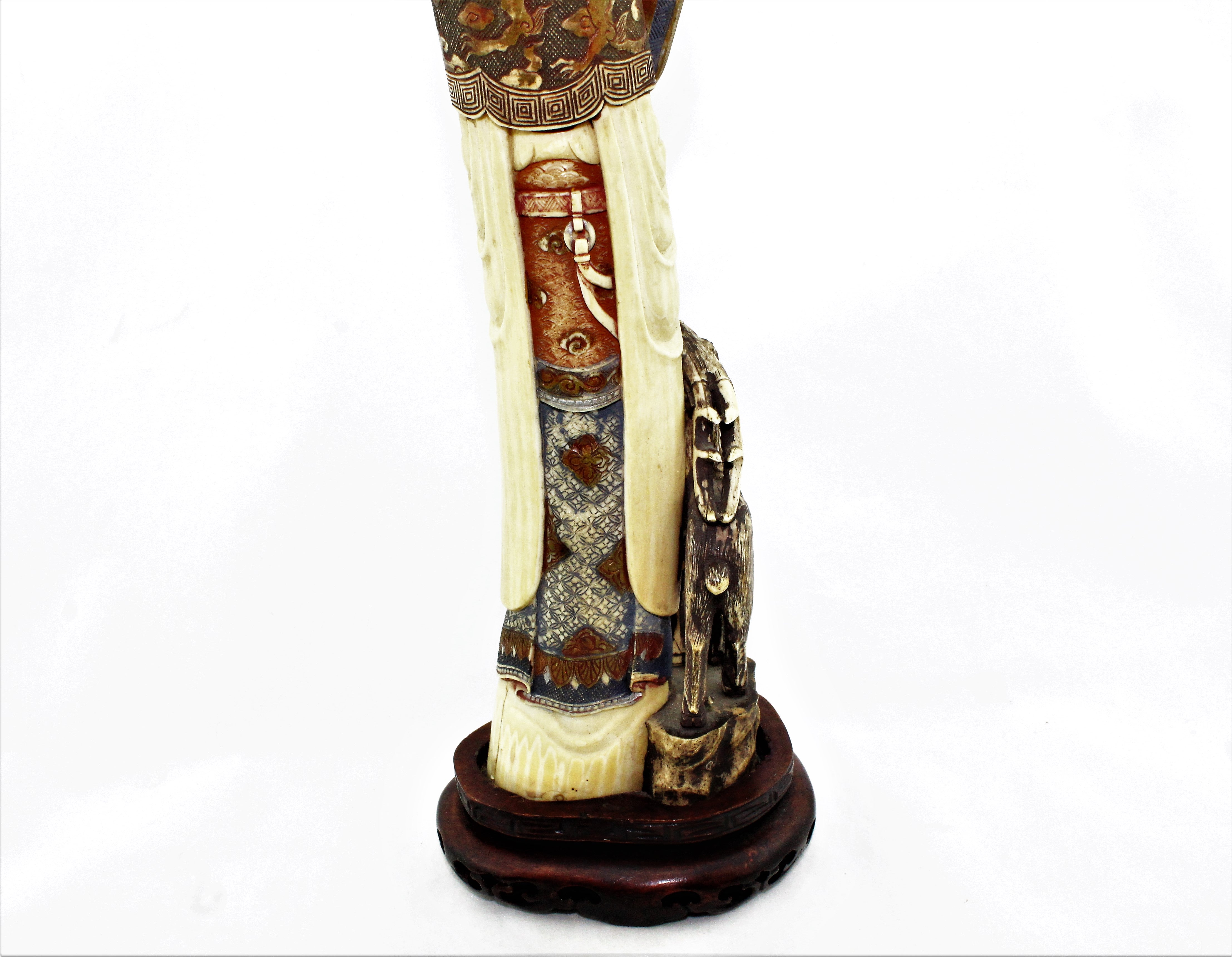 Antique Carved Chinese Scholar Figure