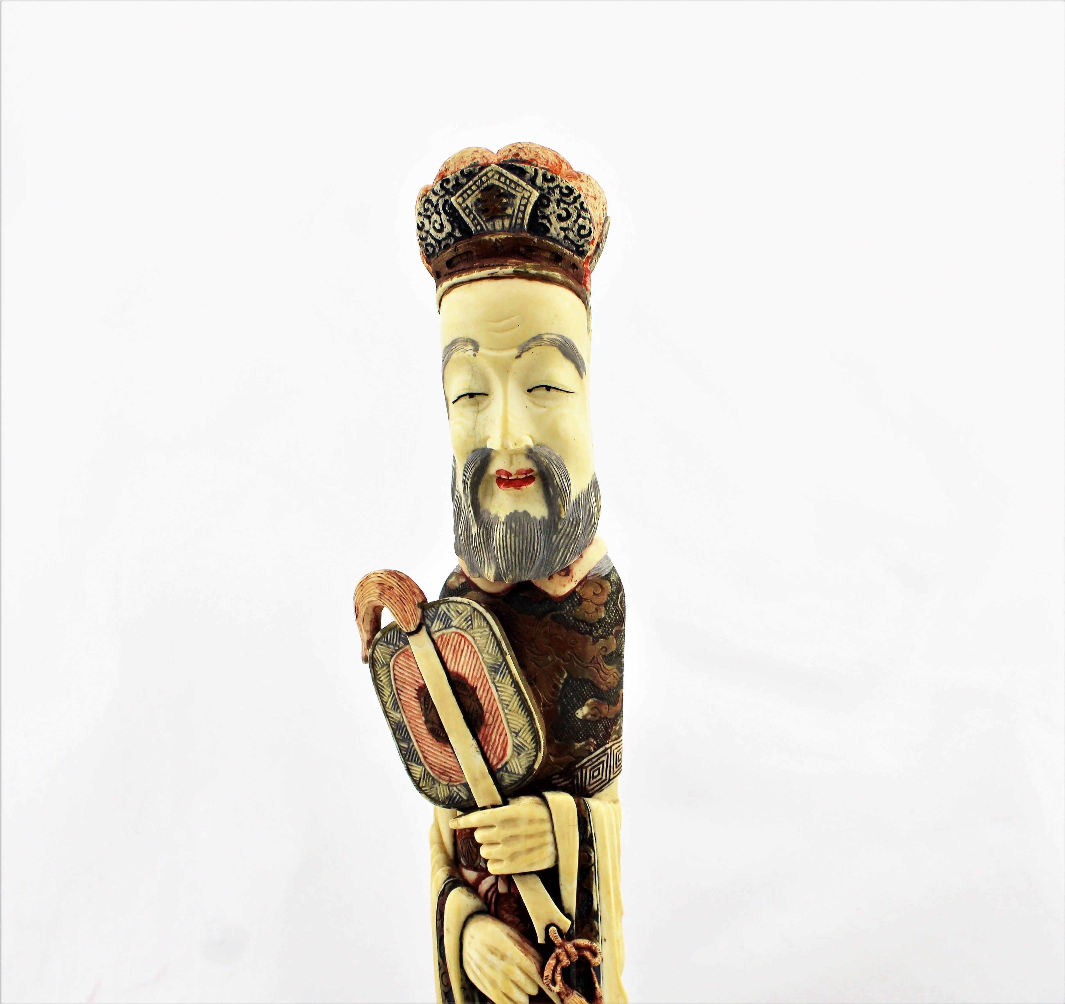 Antique Carved Chinese Scholar Figure