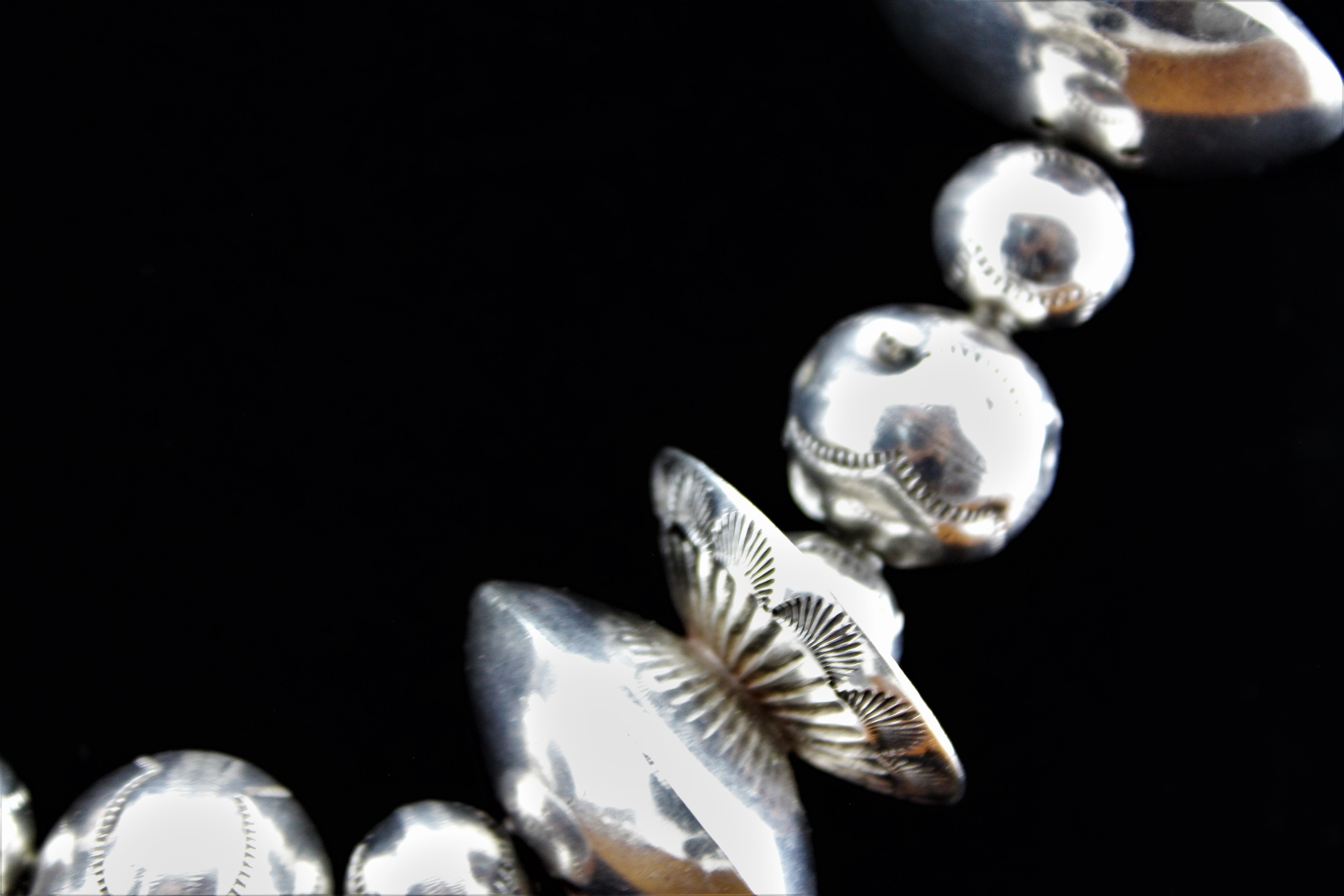 Sterling Silver Graduated Beads Necklace