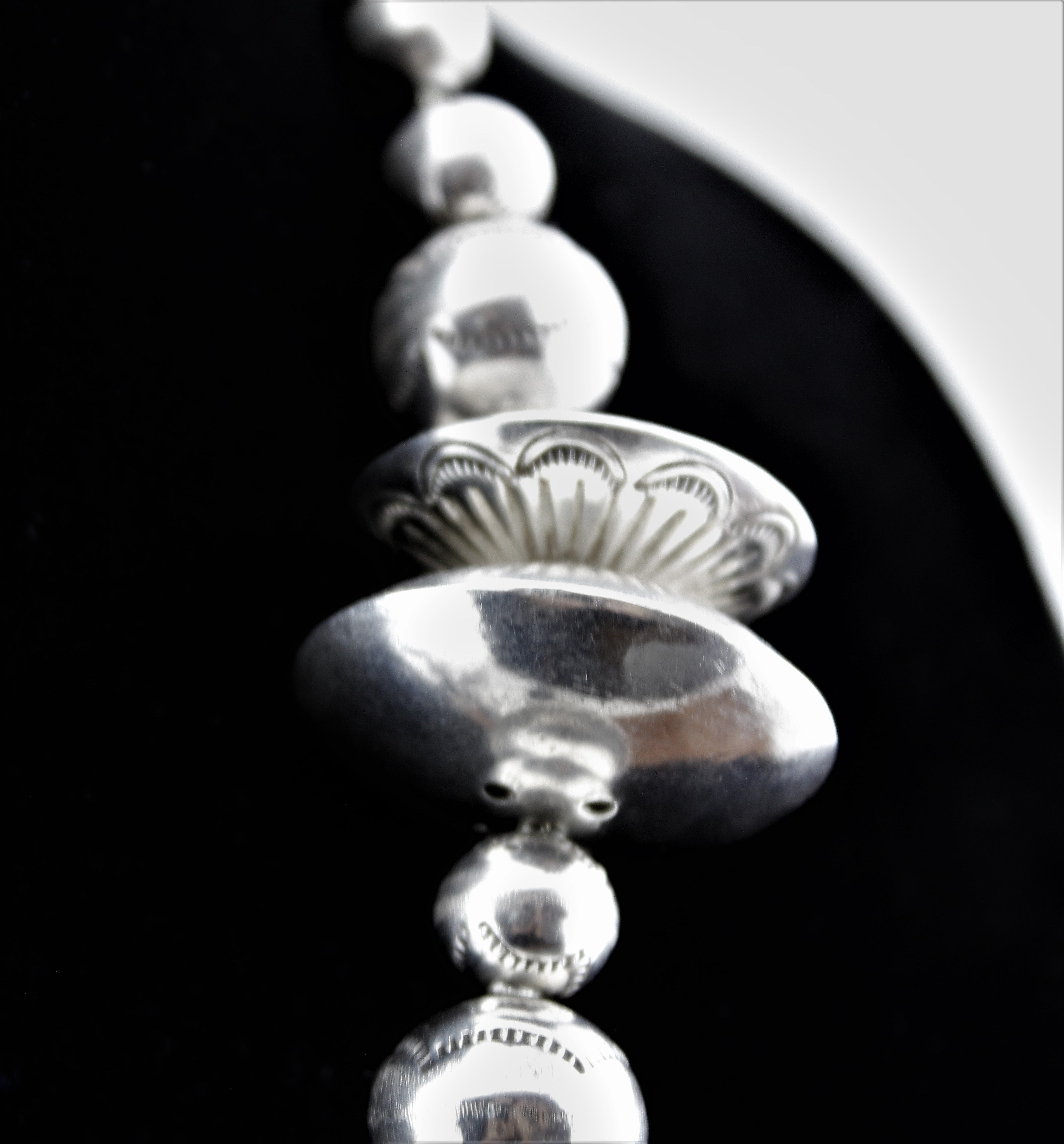 Sterling Silver Graduated Beads Necklace