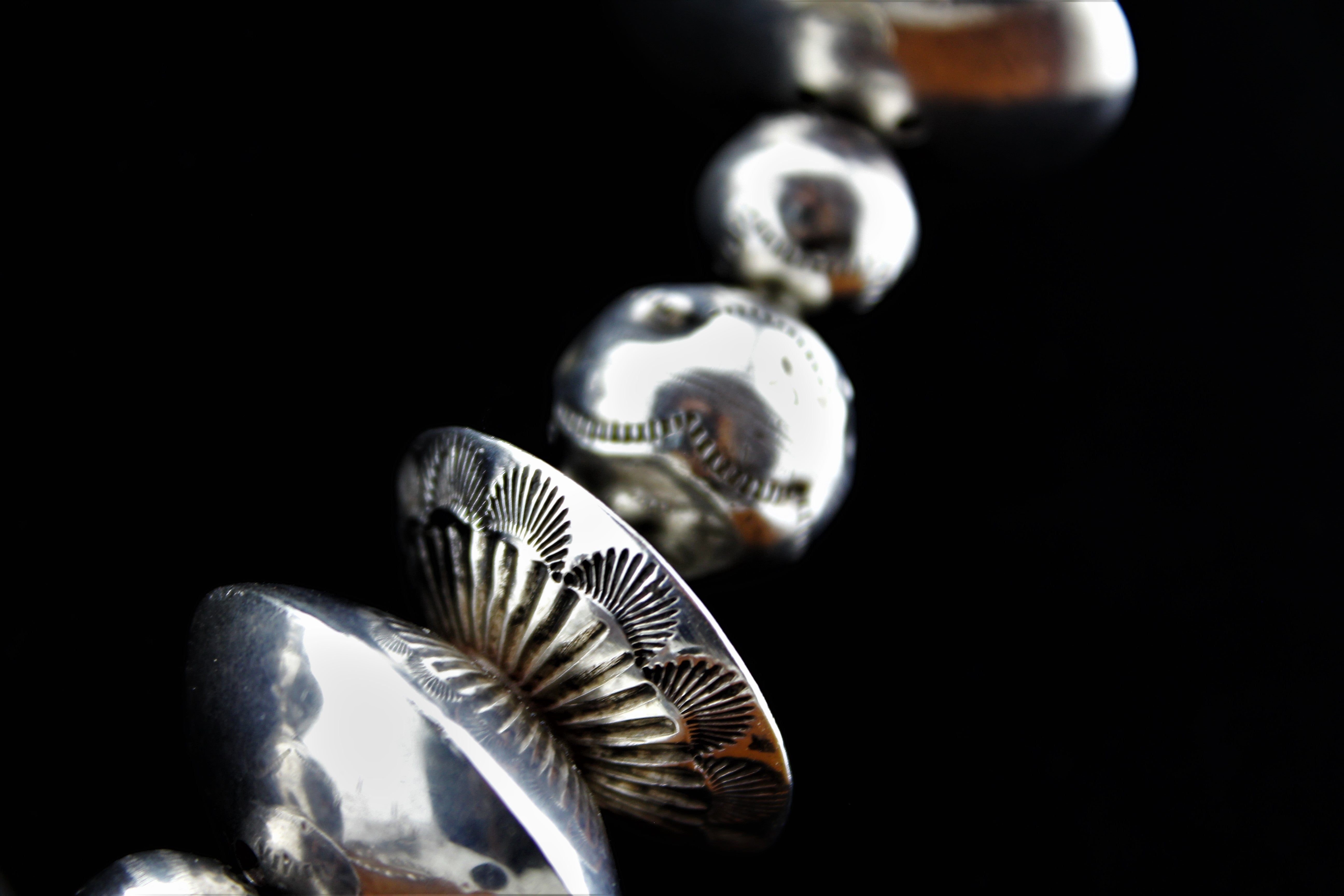 Sterling Silver Graduated Beads Necklace