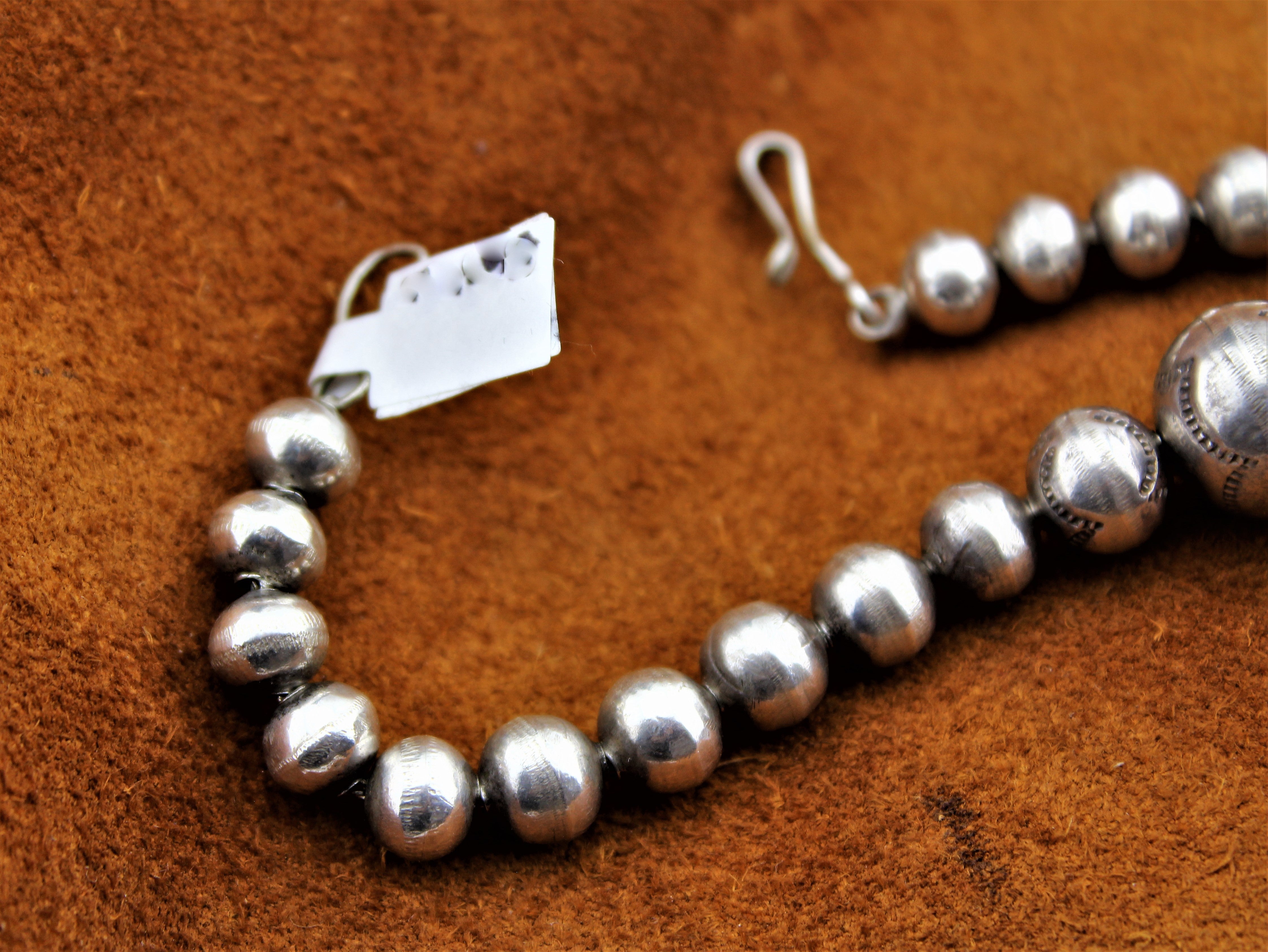 Sterling Silver Graduated Beads Necklace