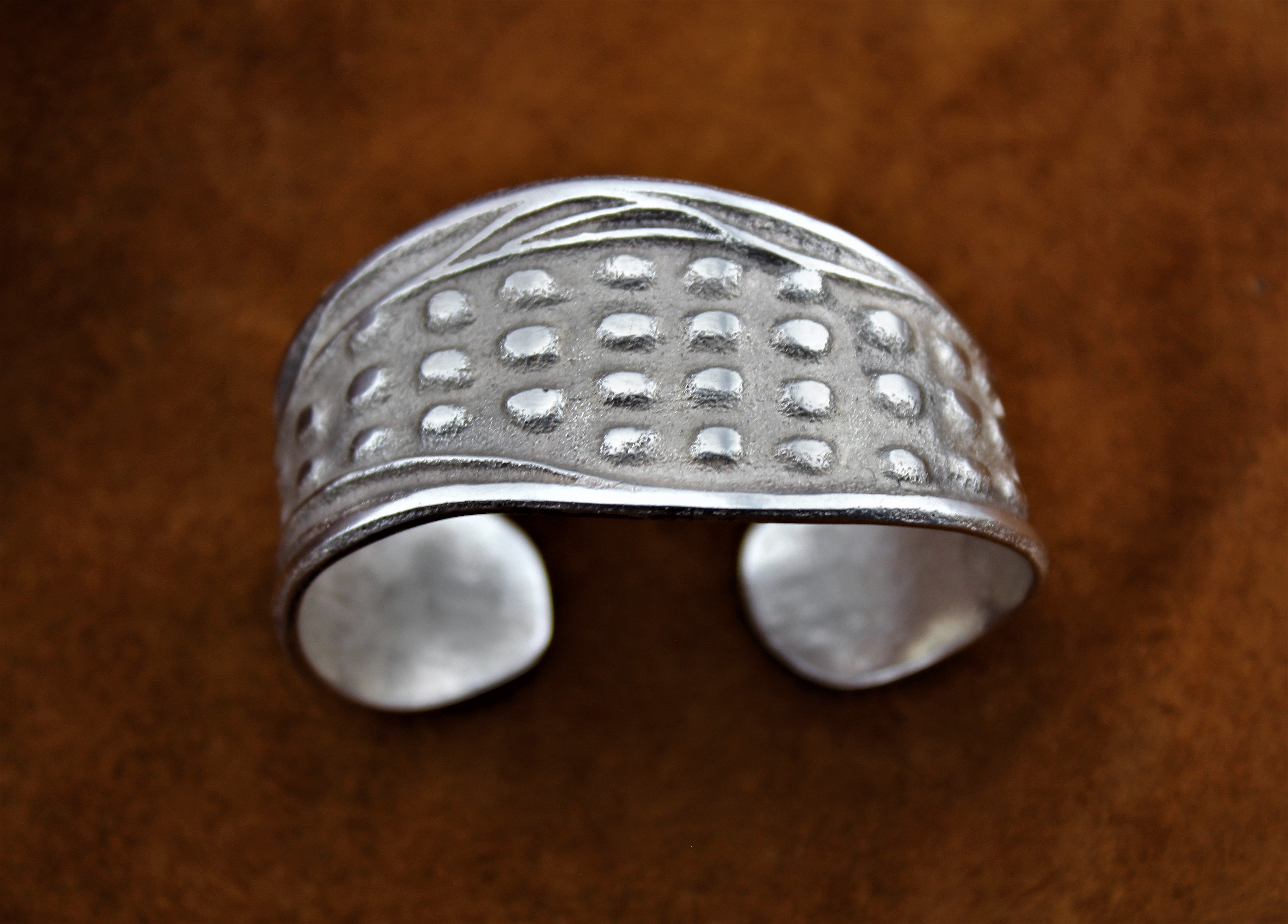 Tufa Cast Sterling Silver Bracelet