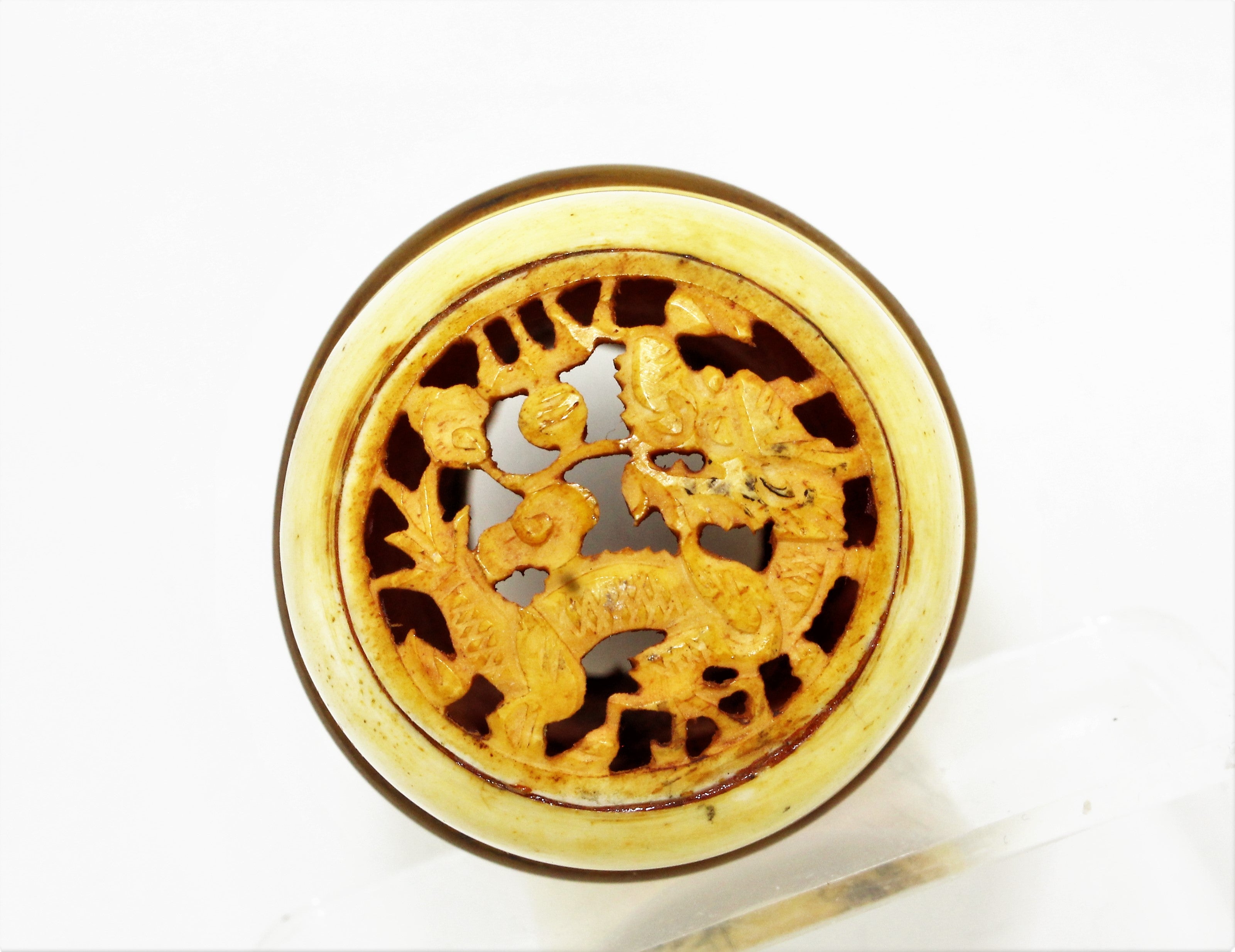 Carved Bone Canister