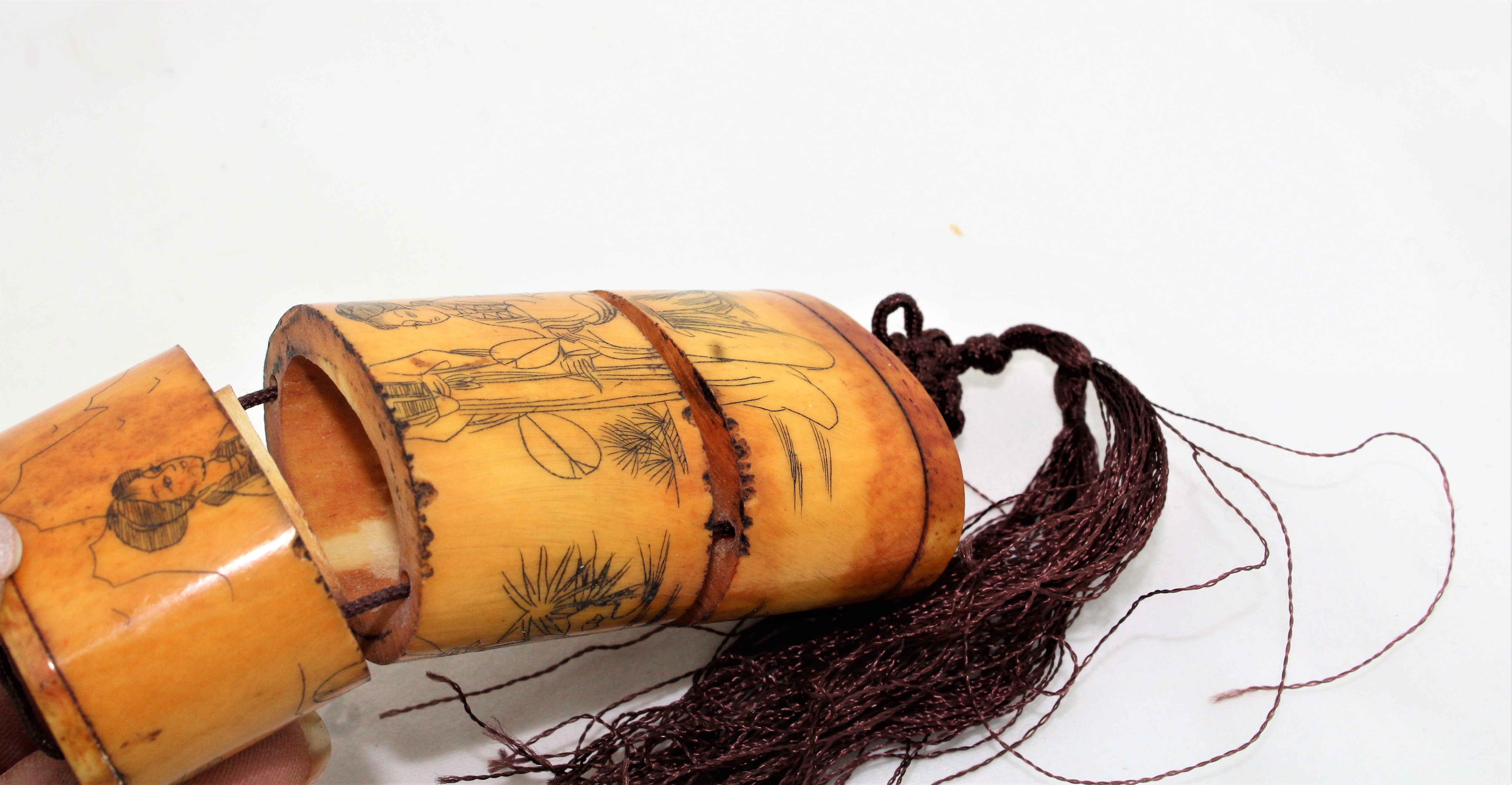 Carved Bone Inro Box