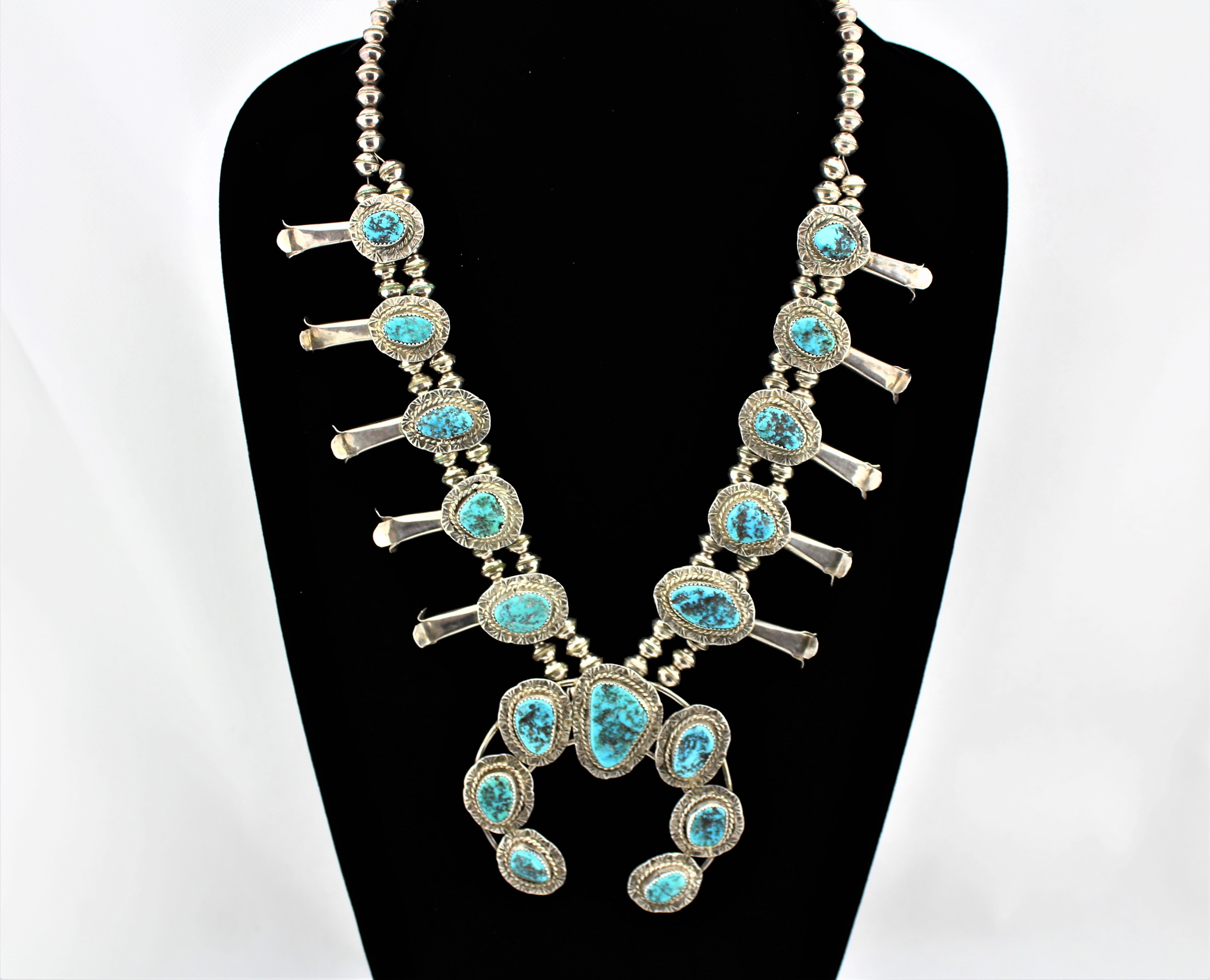 Bobby Edsitty Squash Blossom Necklace