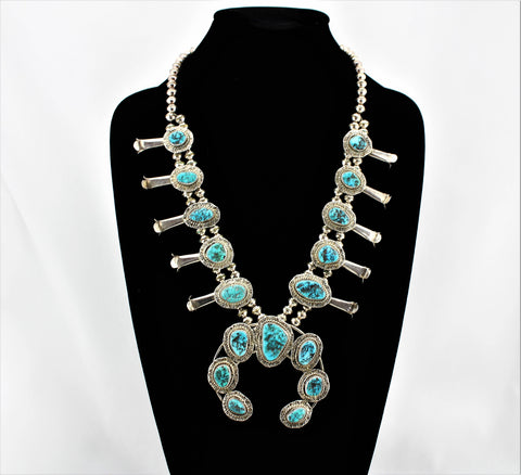 Bobby Edsitty Squash Blossom Necklace