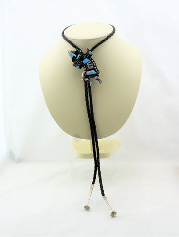 Vintage Zuni Rainbow God Bolo Tie