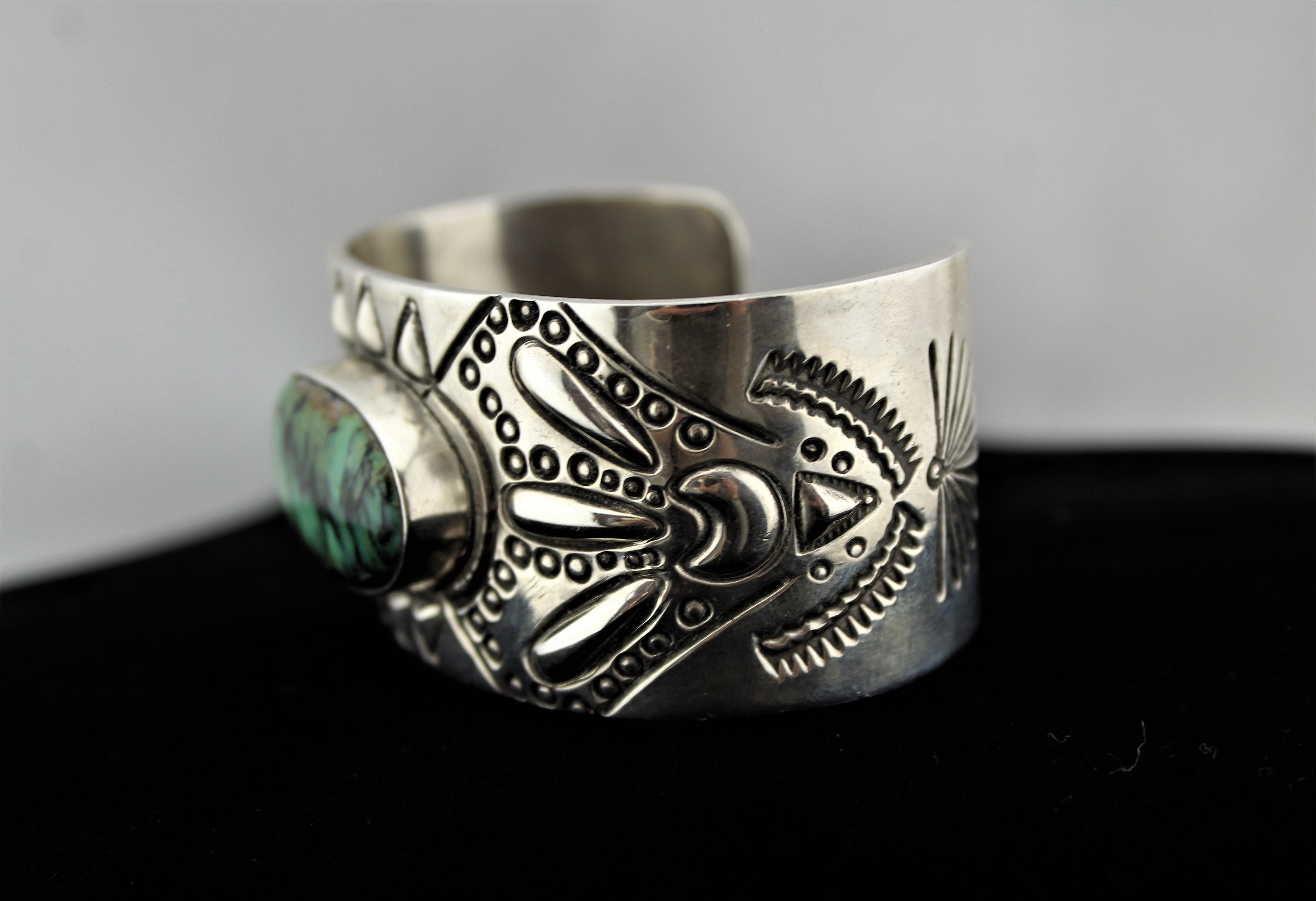 Richard Begay Sterling Silver Turquoise Bracelet