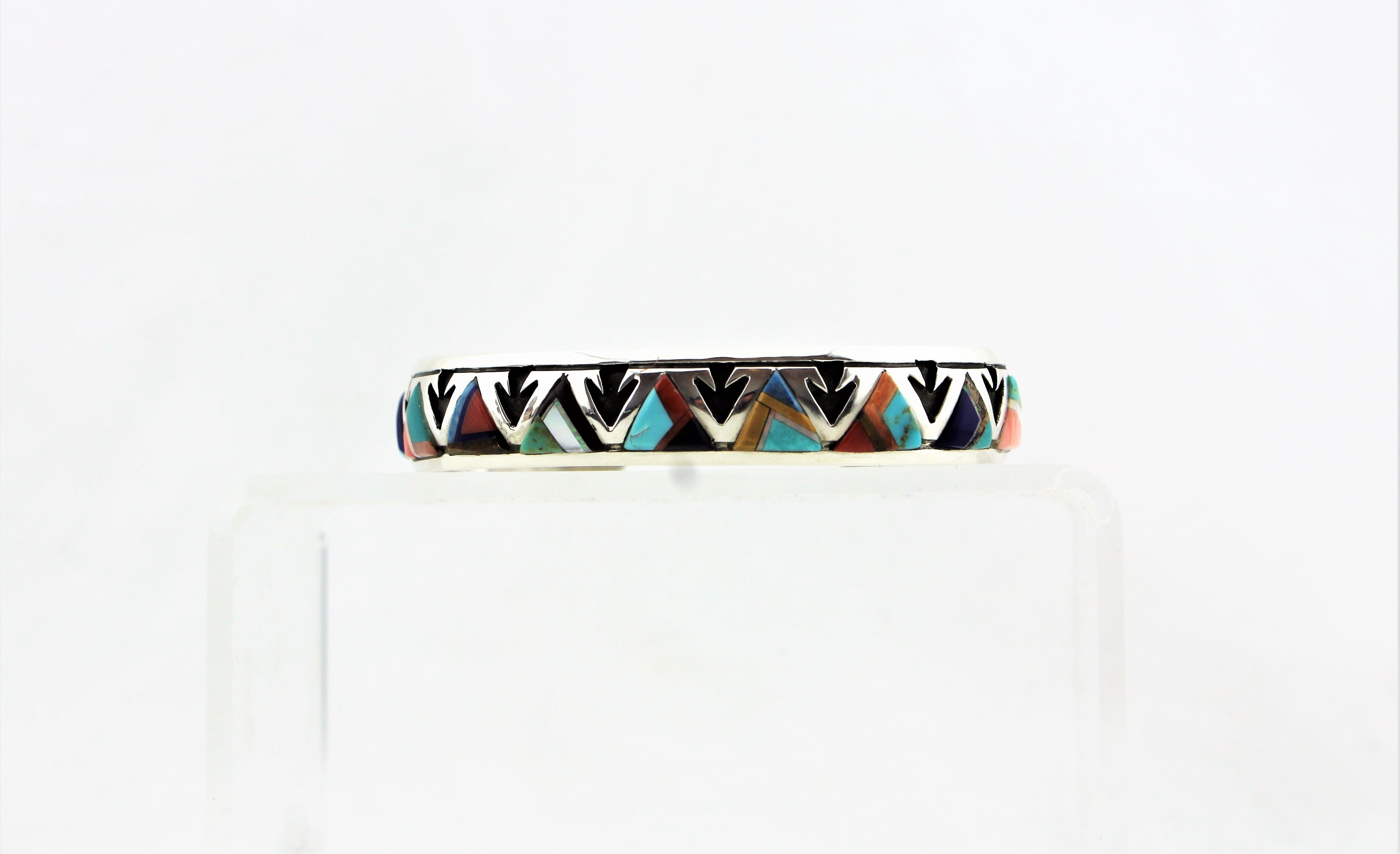 Abraham Begay Sterling Silver Overlay Bracelet