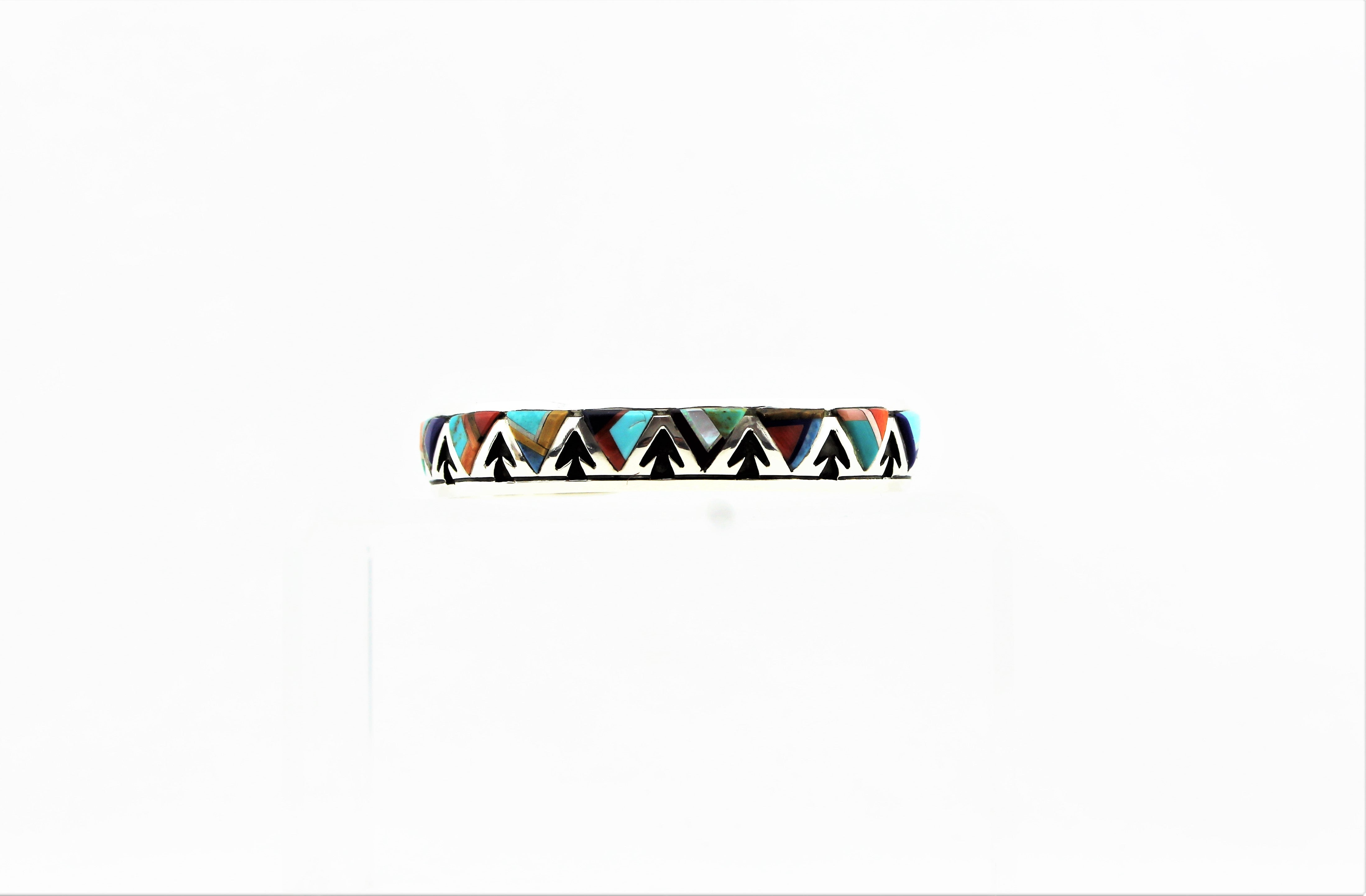 Abraham Begay Sterling Silver Overlay Bracelet