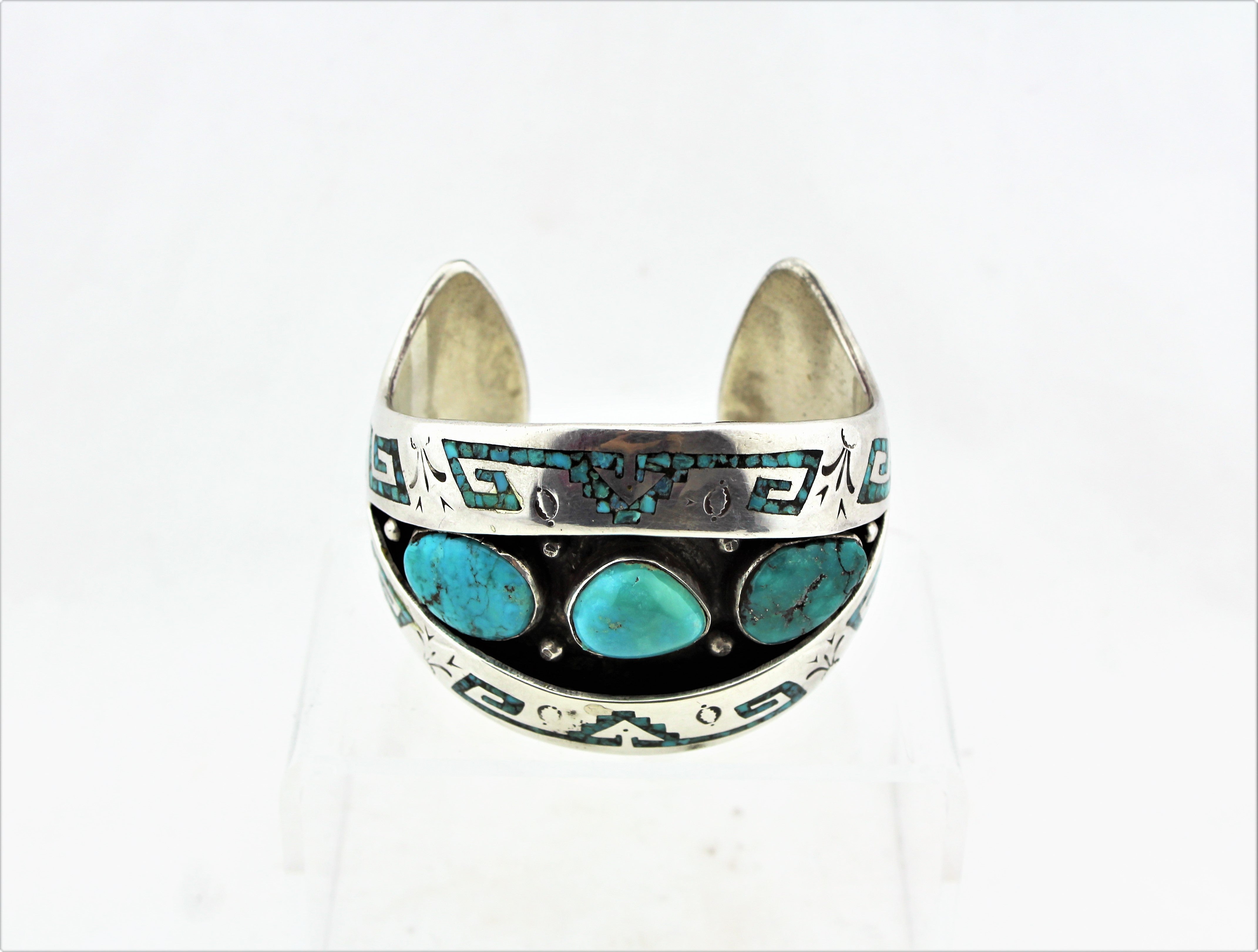 Navajo Shadowbox Inlay Bracelet