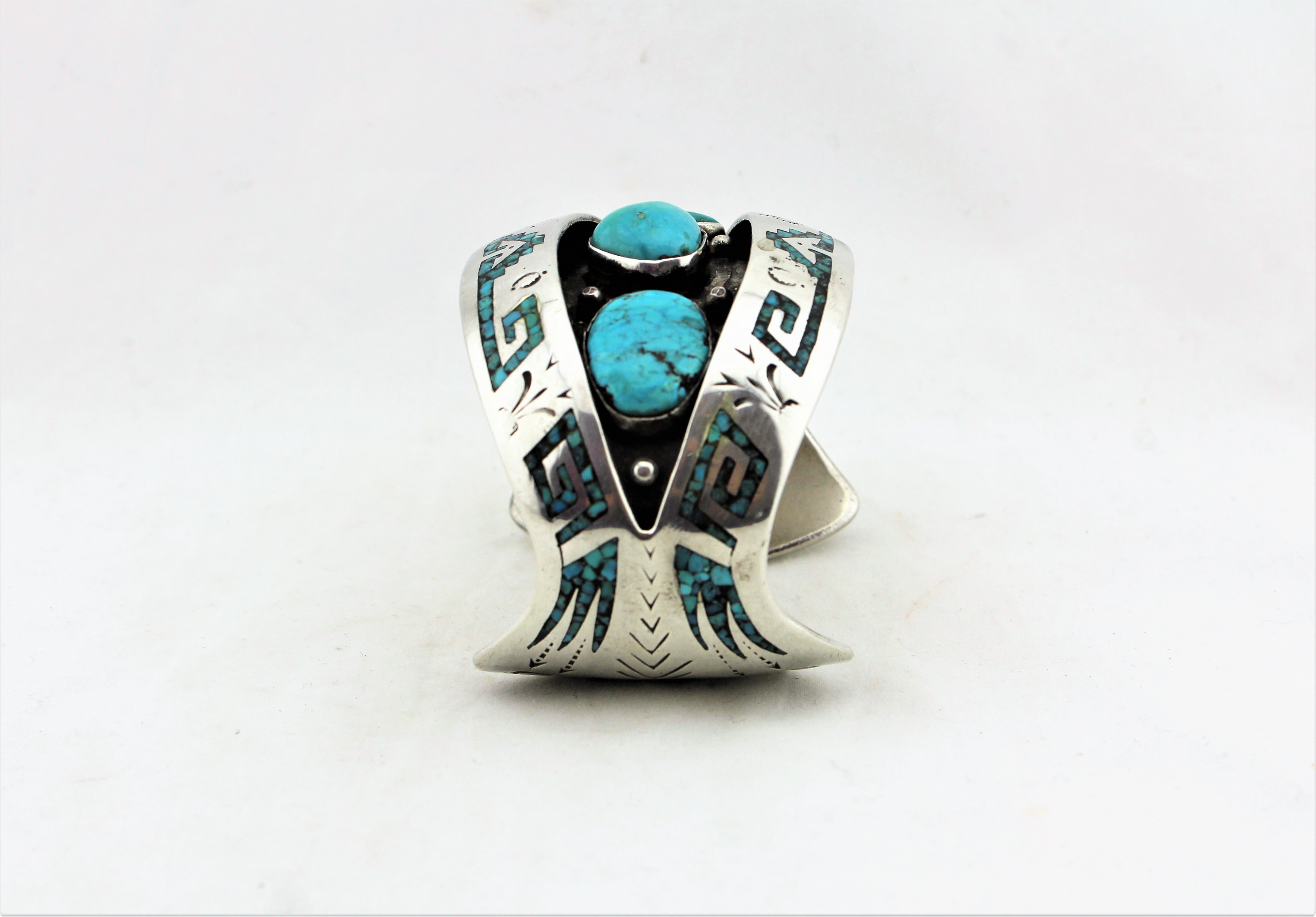Navajo Shadowbox Inlay Bracelet