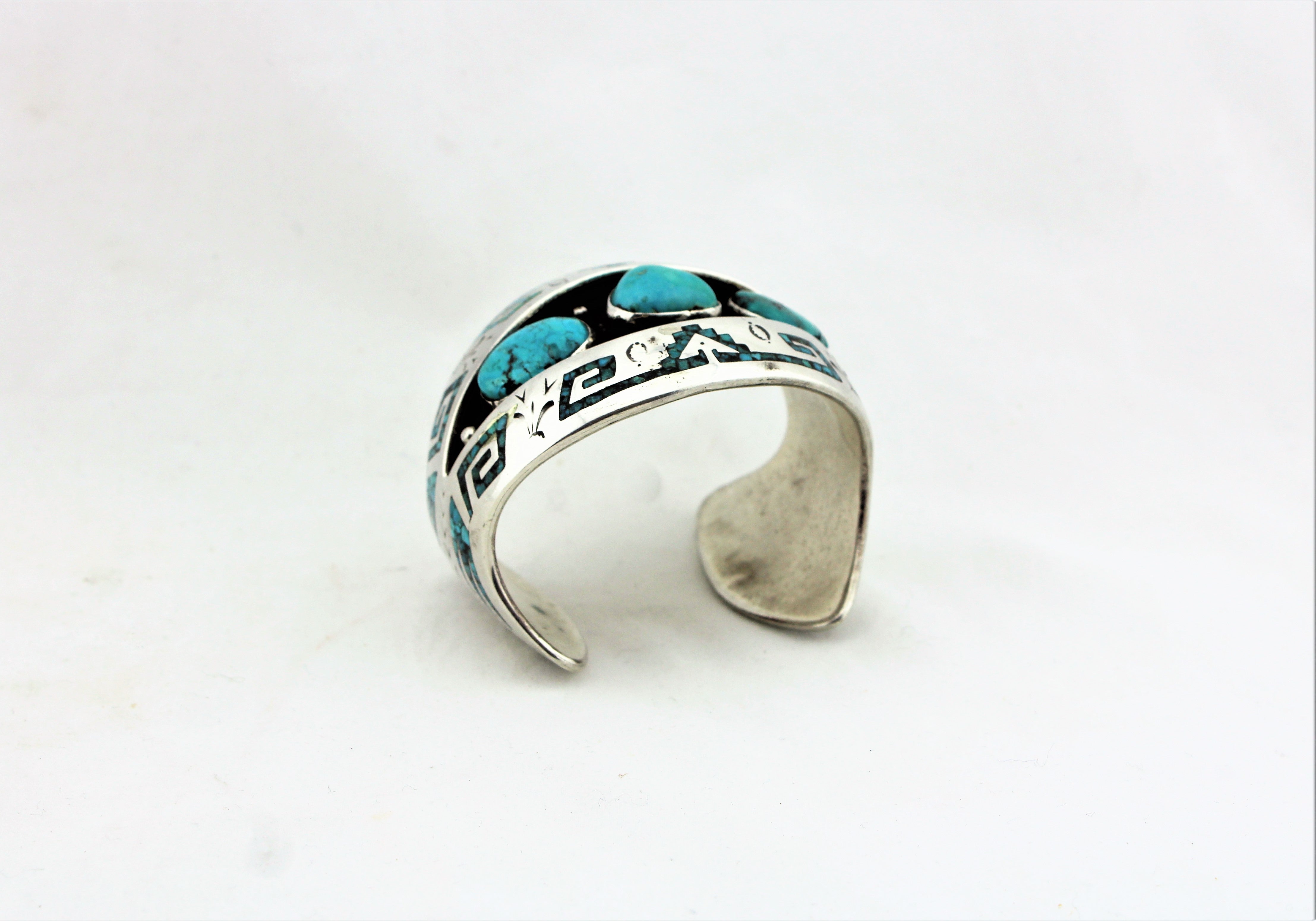 Navajo Shadowbox Inlay Bracelet