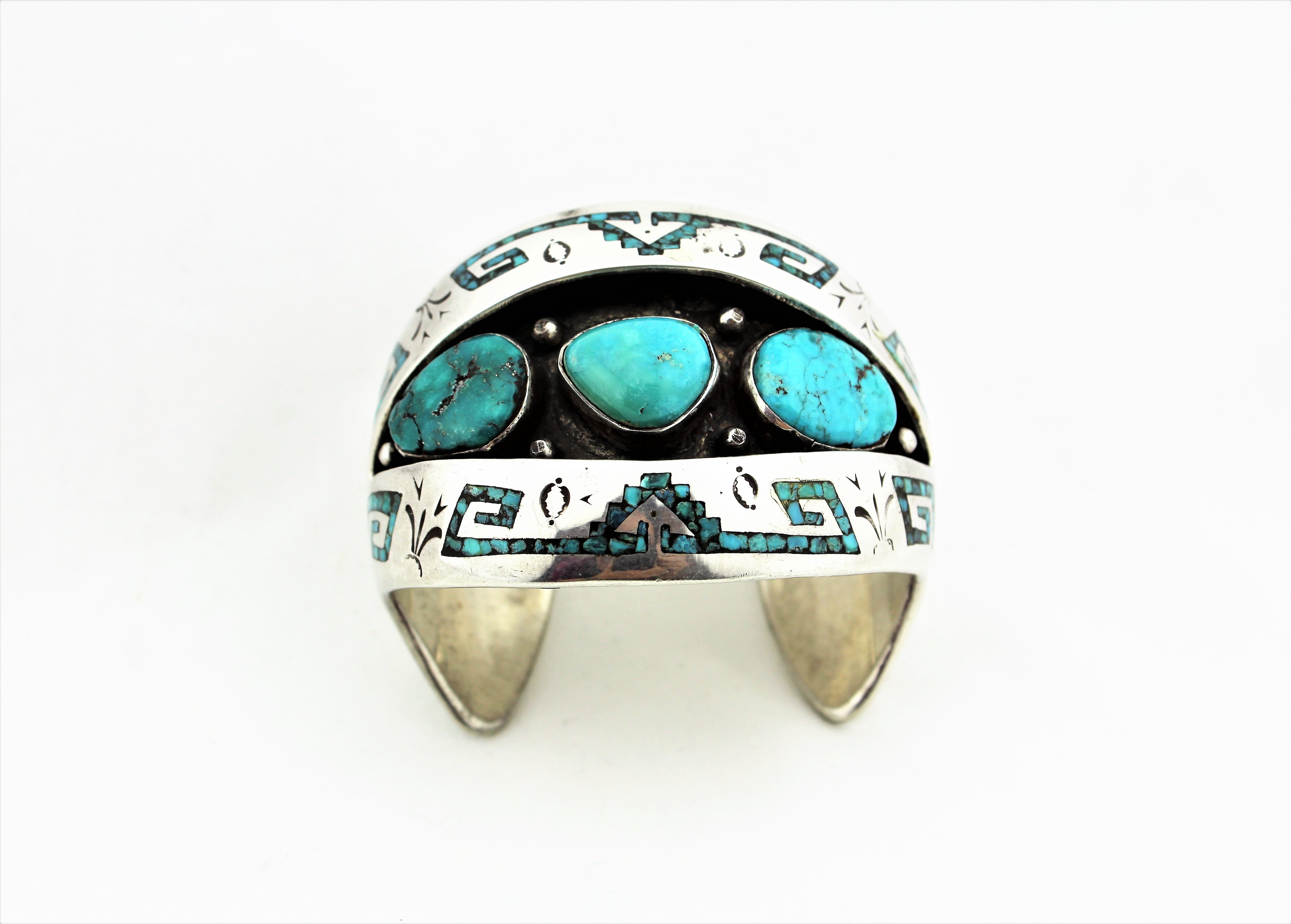 Navajo Shadowbox Inlay Bracelet