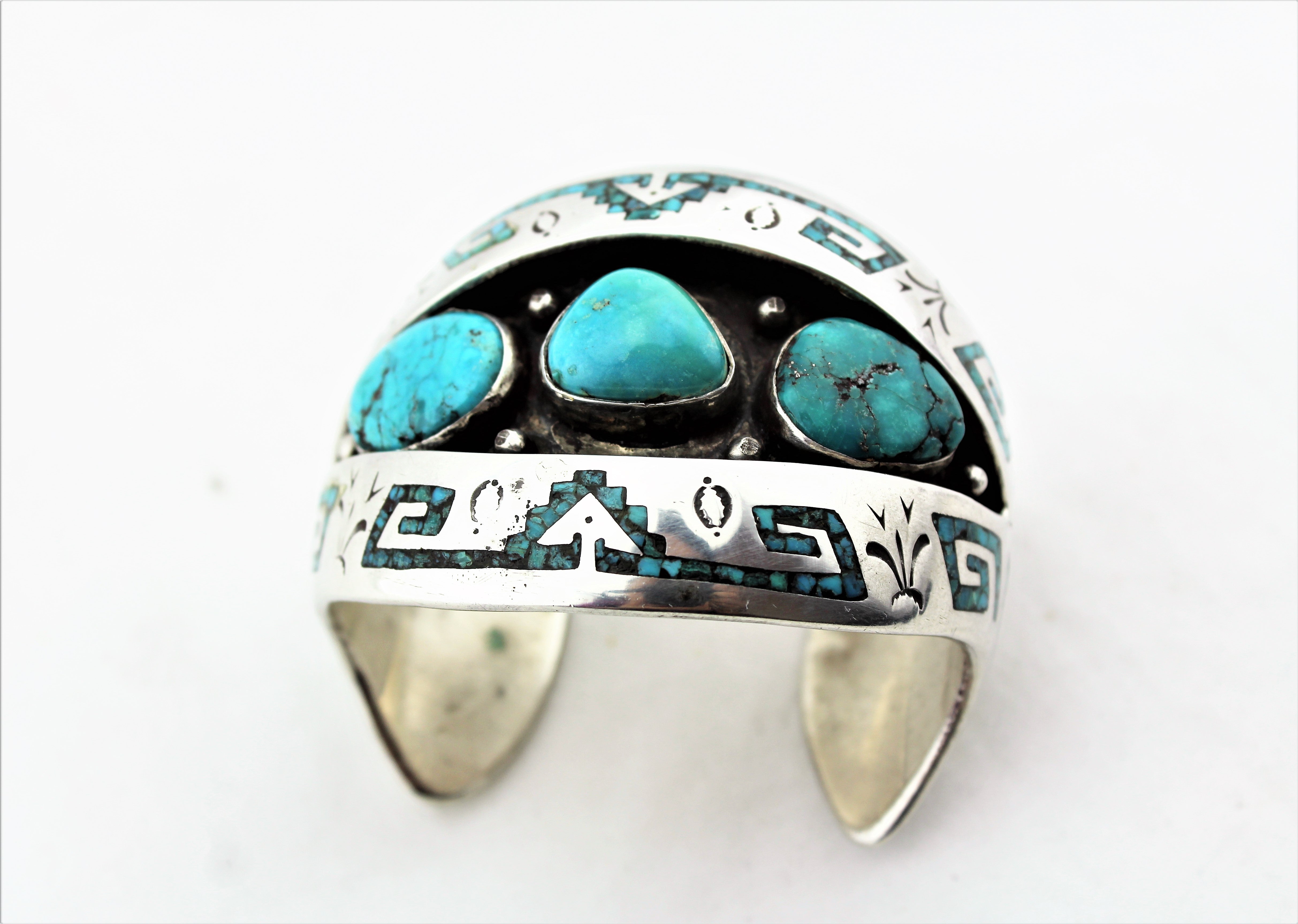 Navajo Shadowbox Inlay Bracelet