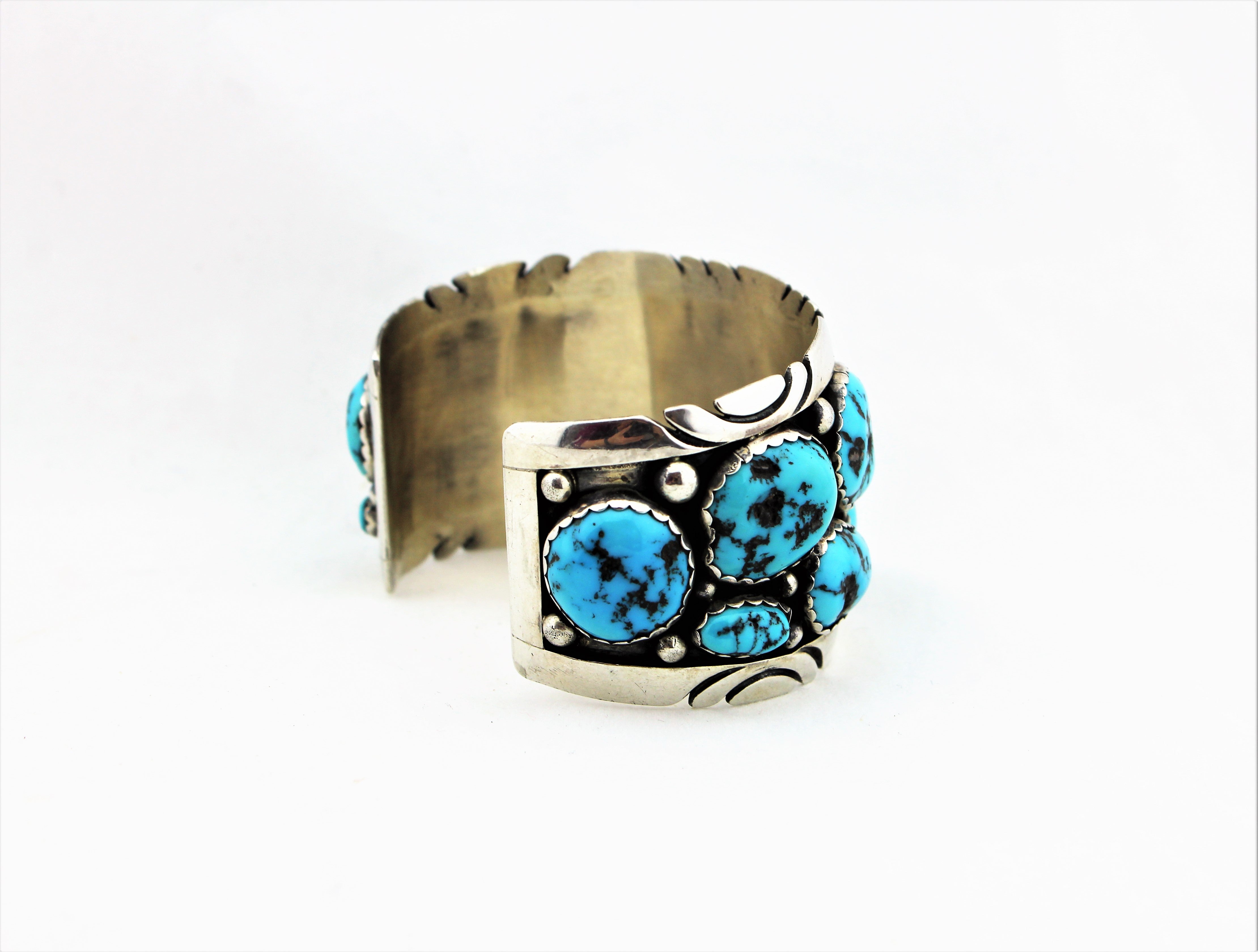 Sterling Silver  Turquoise Nuggets Bracelet