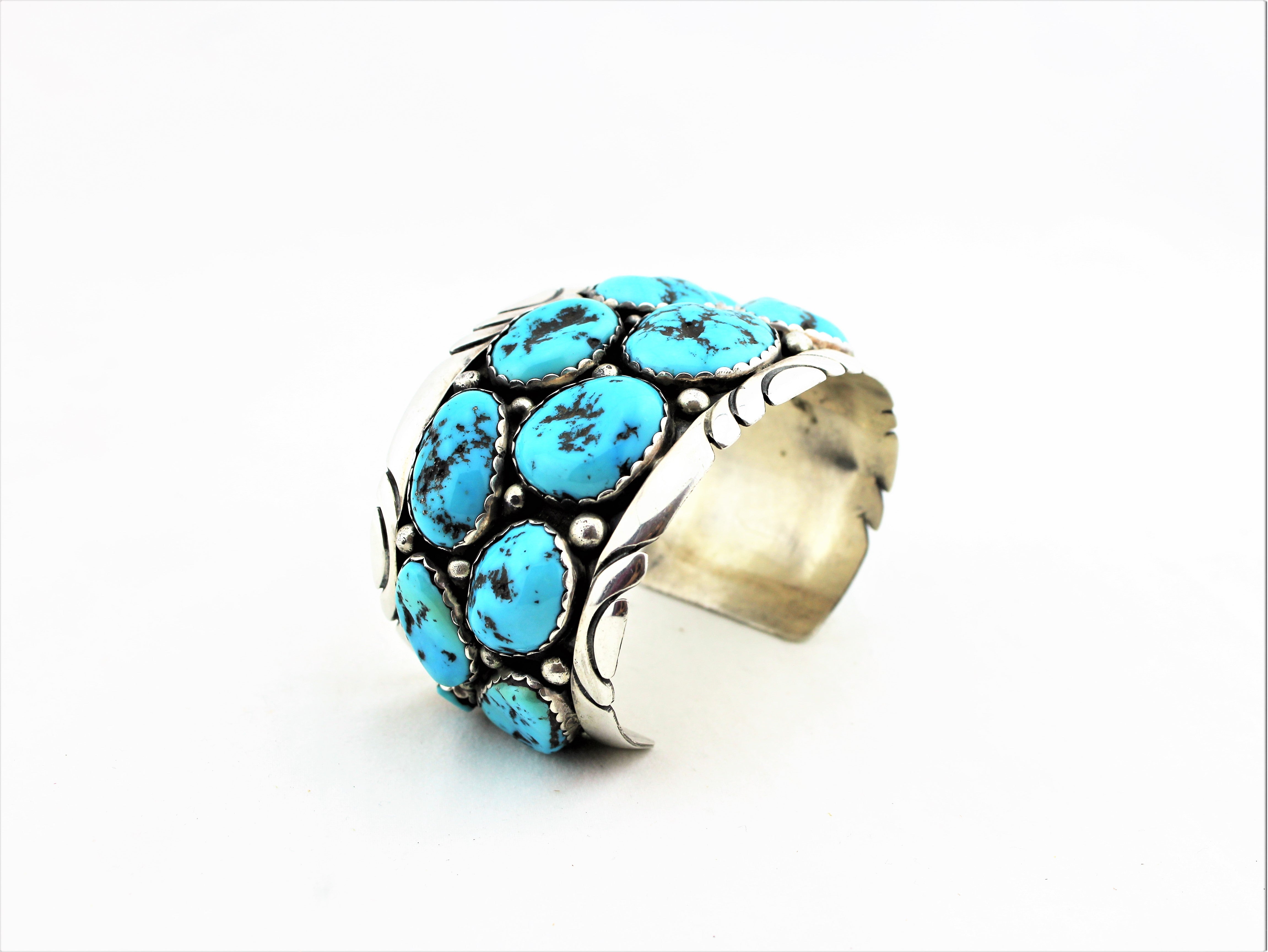 Sterling Silver  Turquoise Nuggets Bracelet