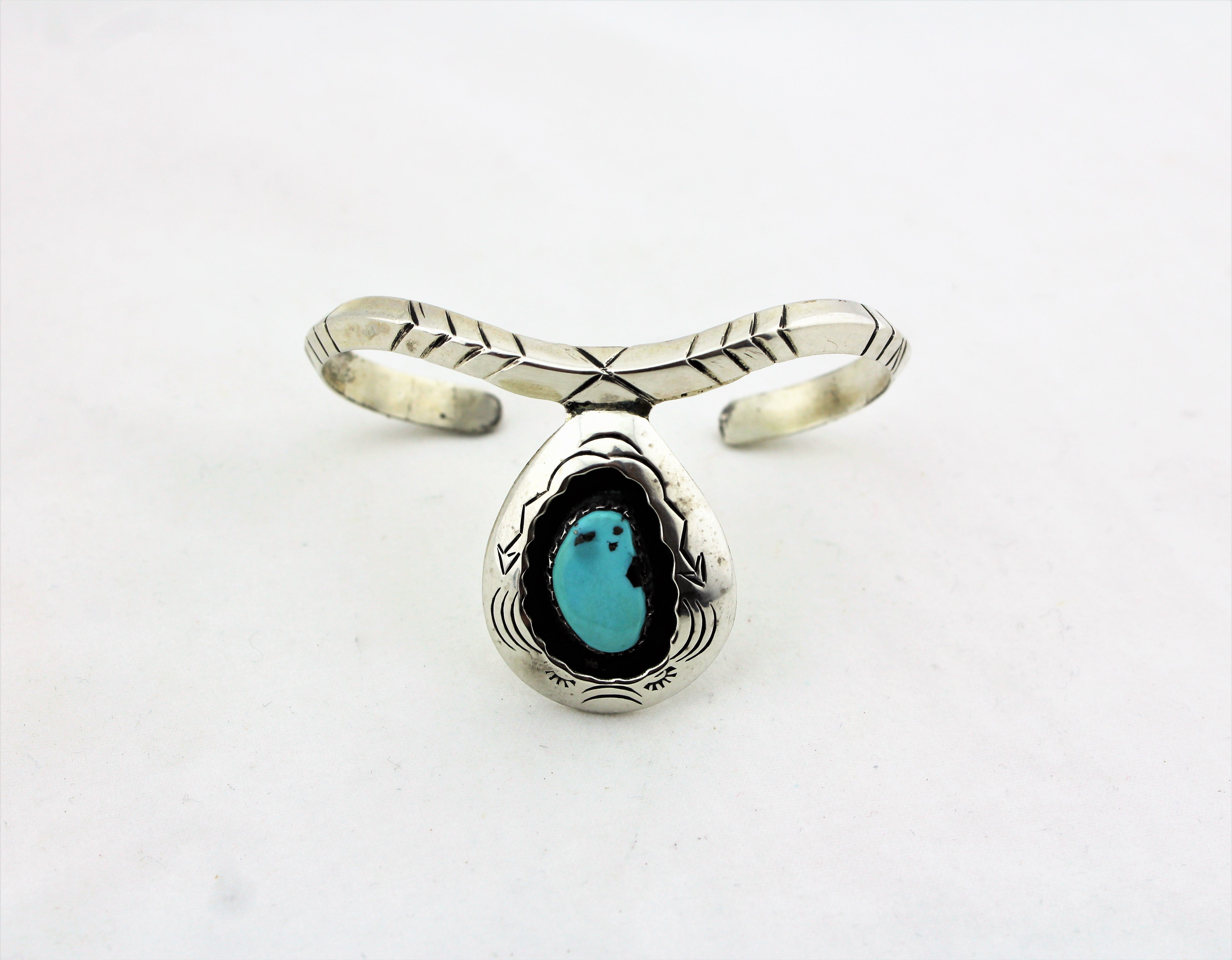 Sterling Silver Turquoise Shadowbox Bracelet