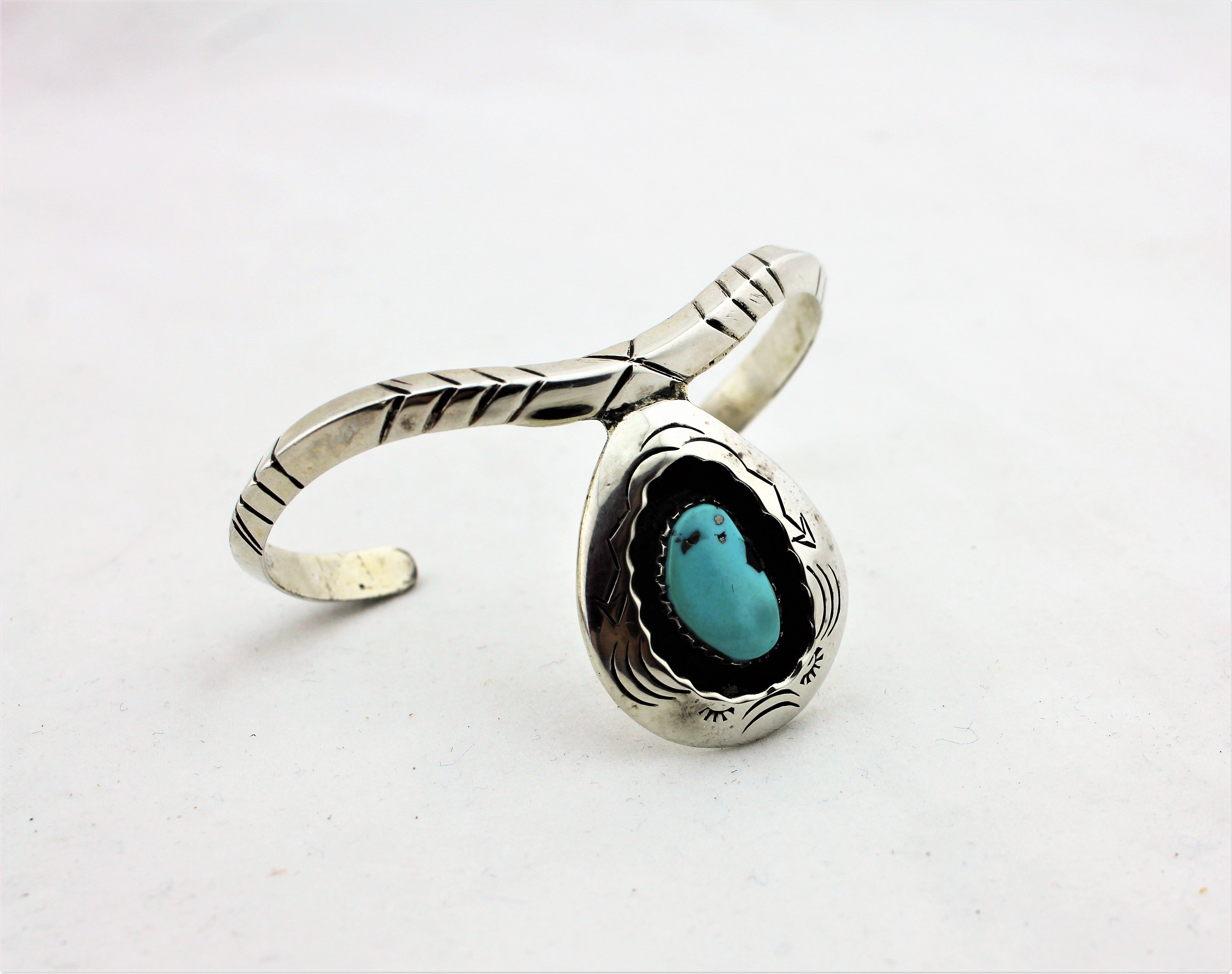 Sterling Silver Turquoise Shadowbox Bracelet