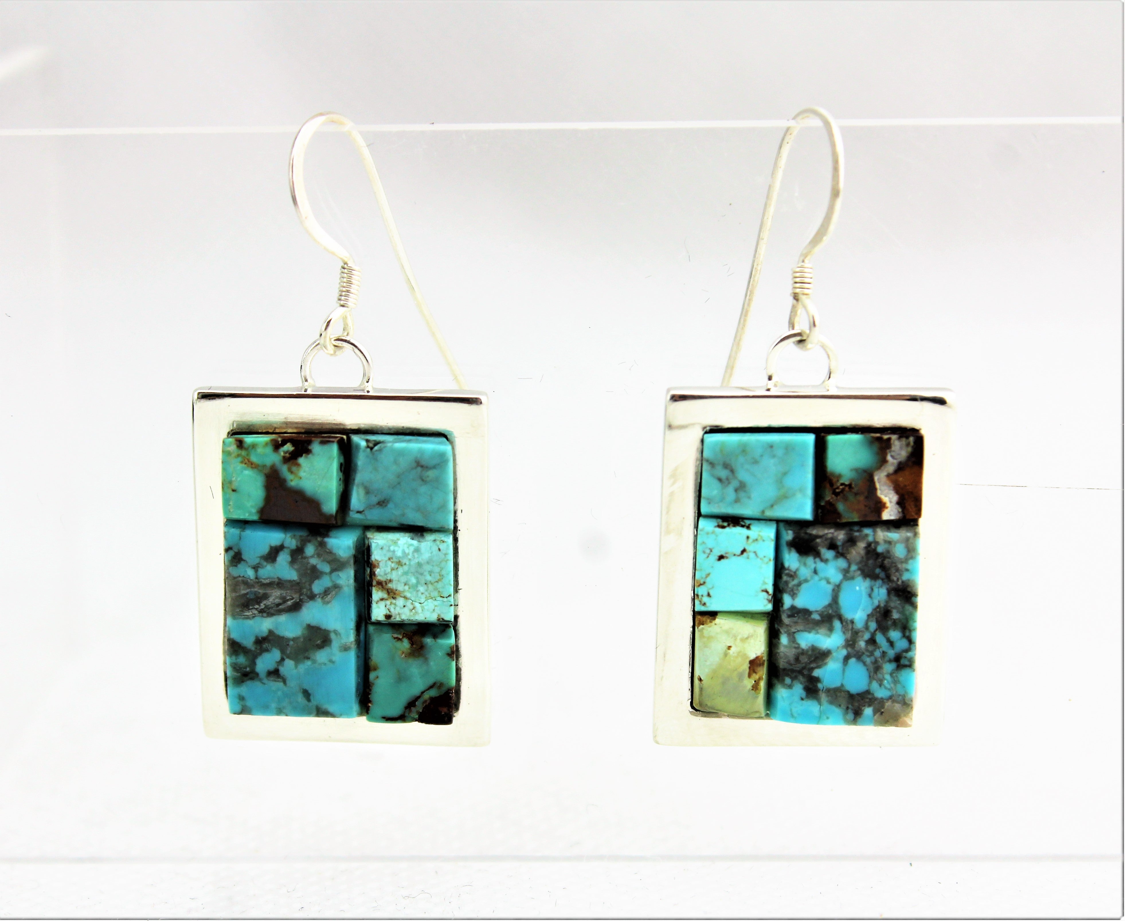 Tommy Jackson Turquoise Inlay Earrings