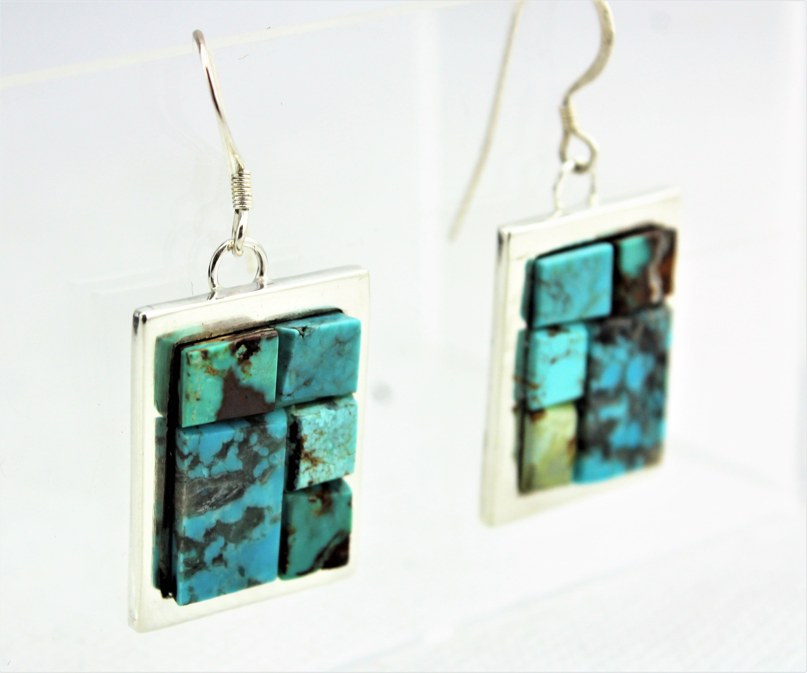 Tommy Jackson Turquoise Inlay Earrings