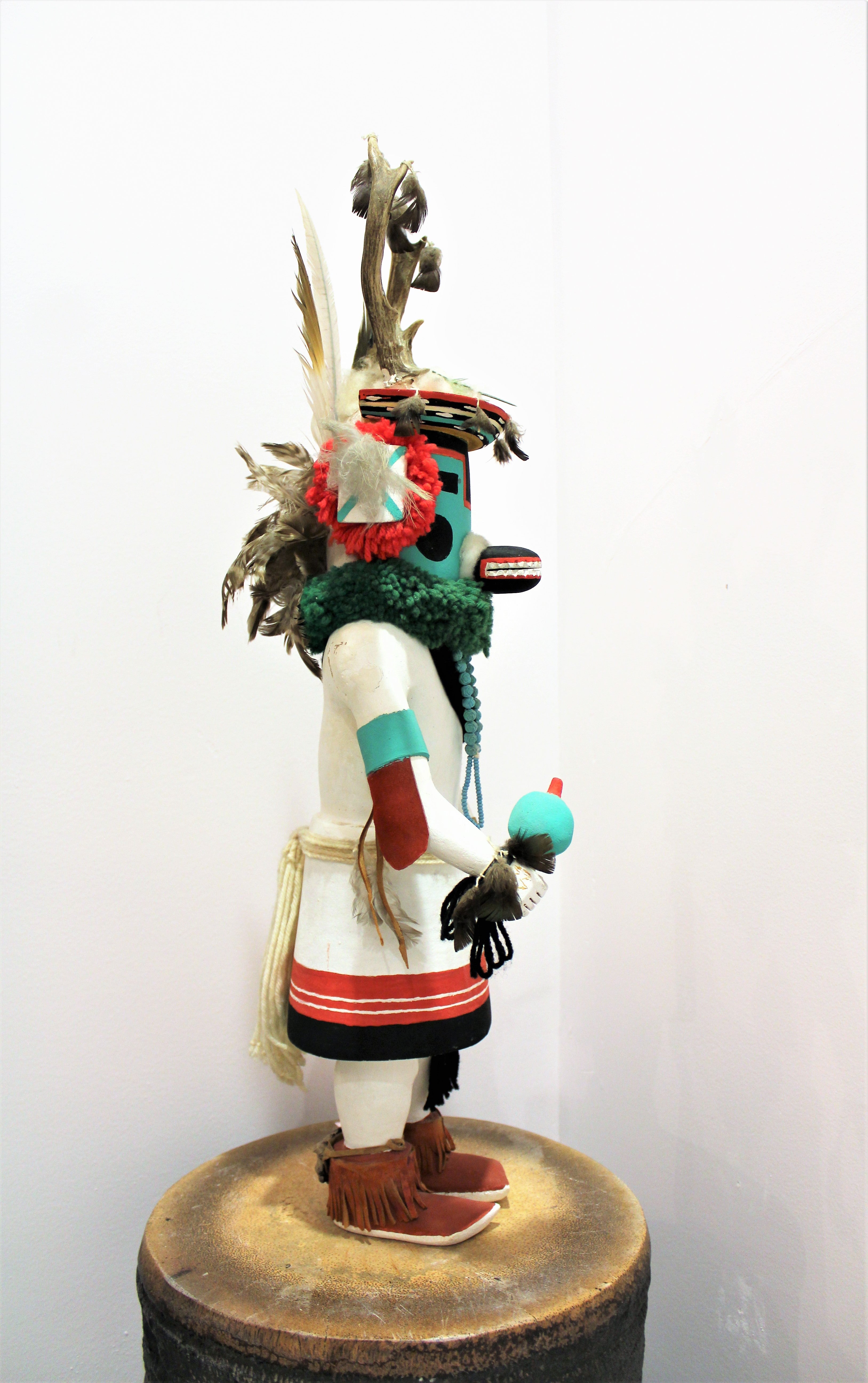 Large Deer Kachina Doll Sculpture