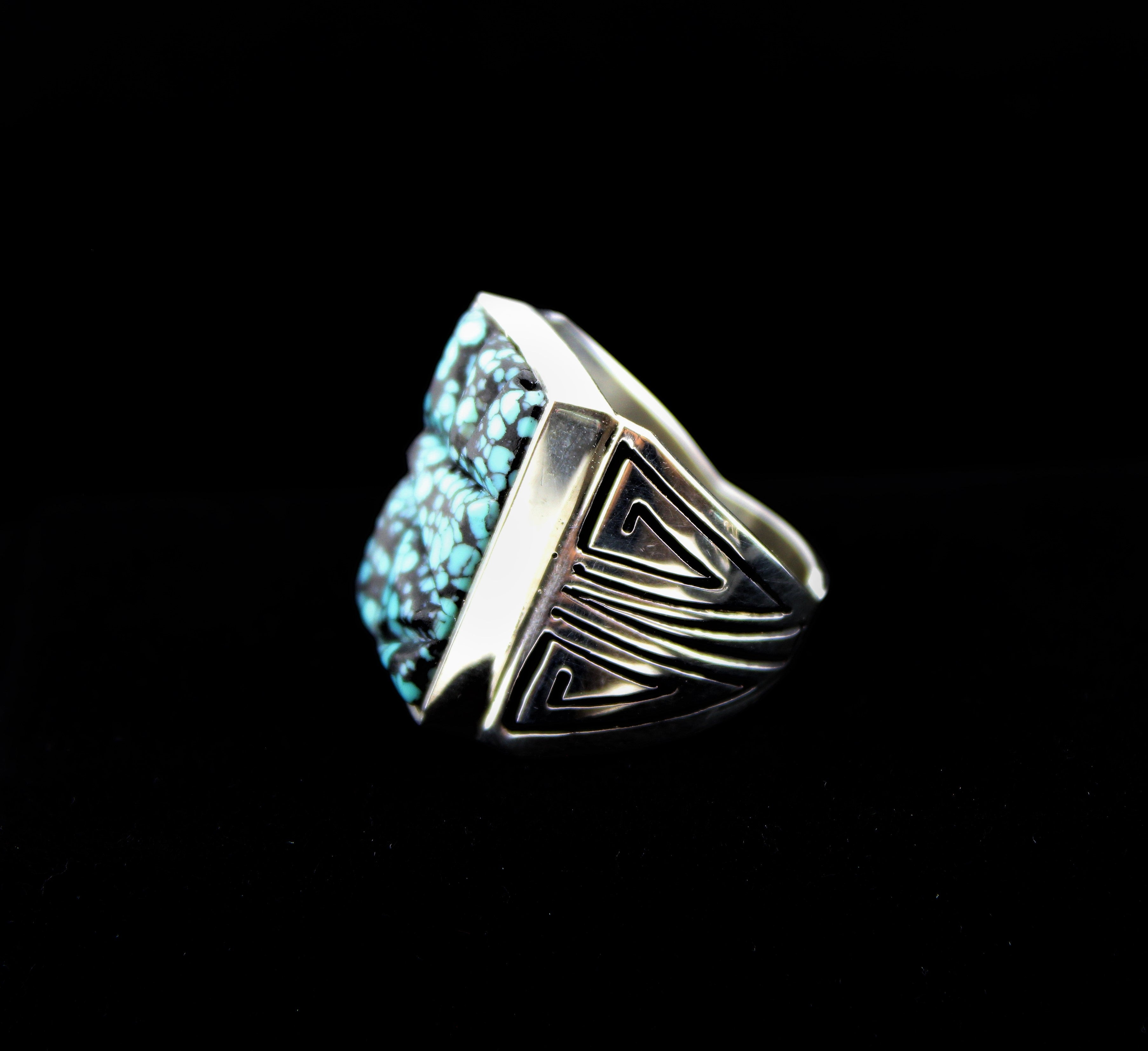 Sterling Silver Turquoise Man's Ring