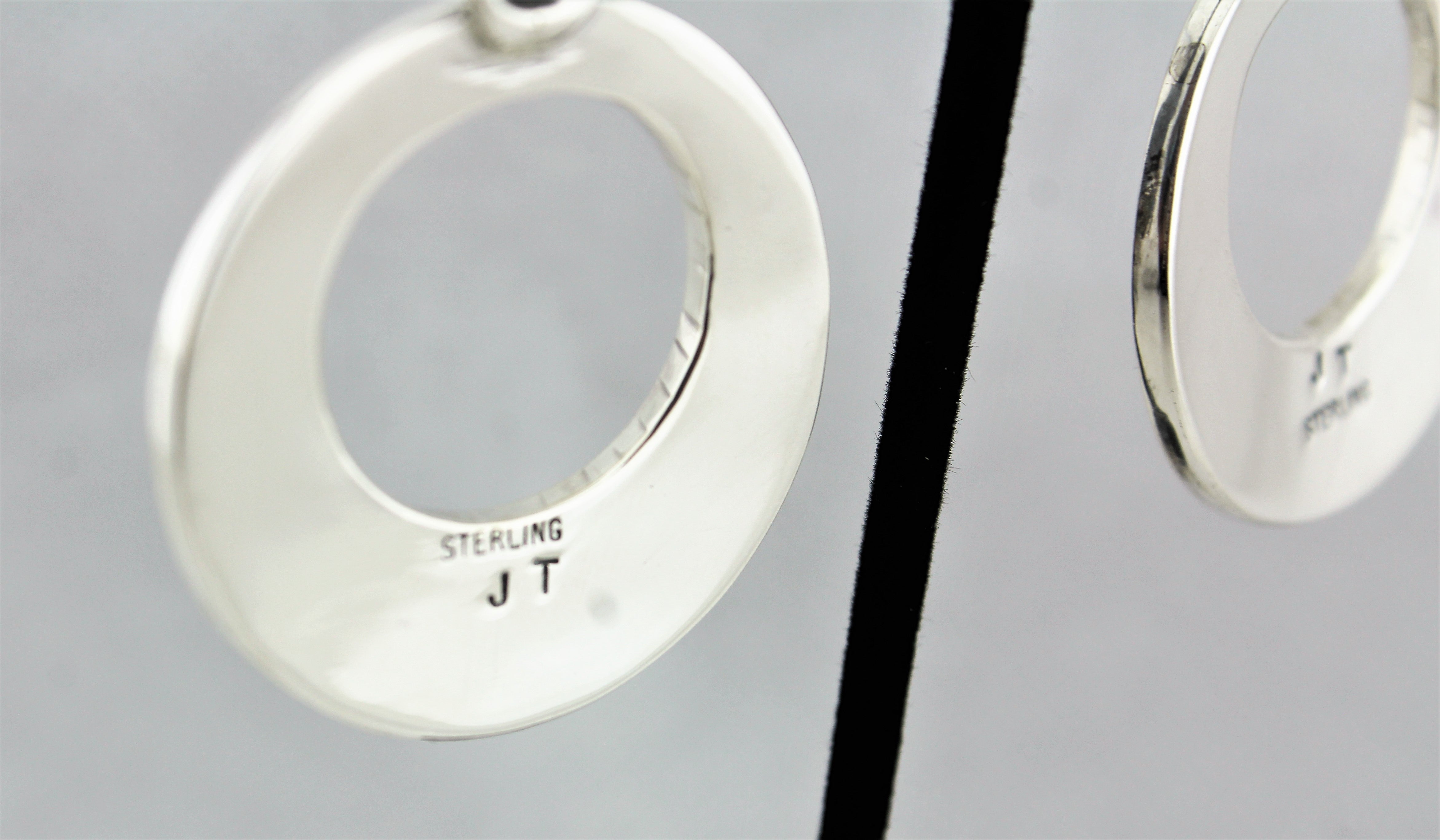 Jack Tom Sterling Turquoise Round Earrings