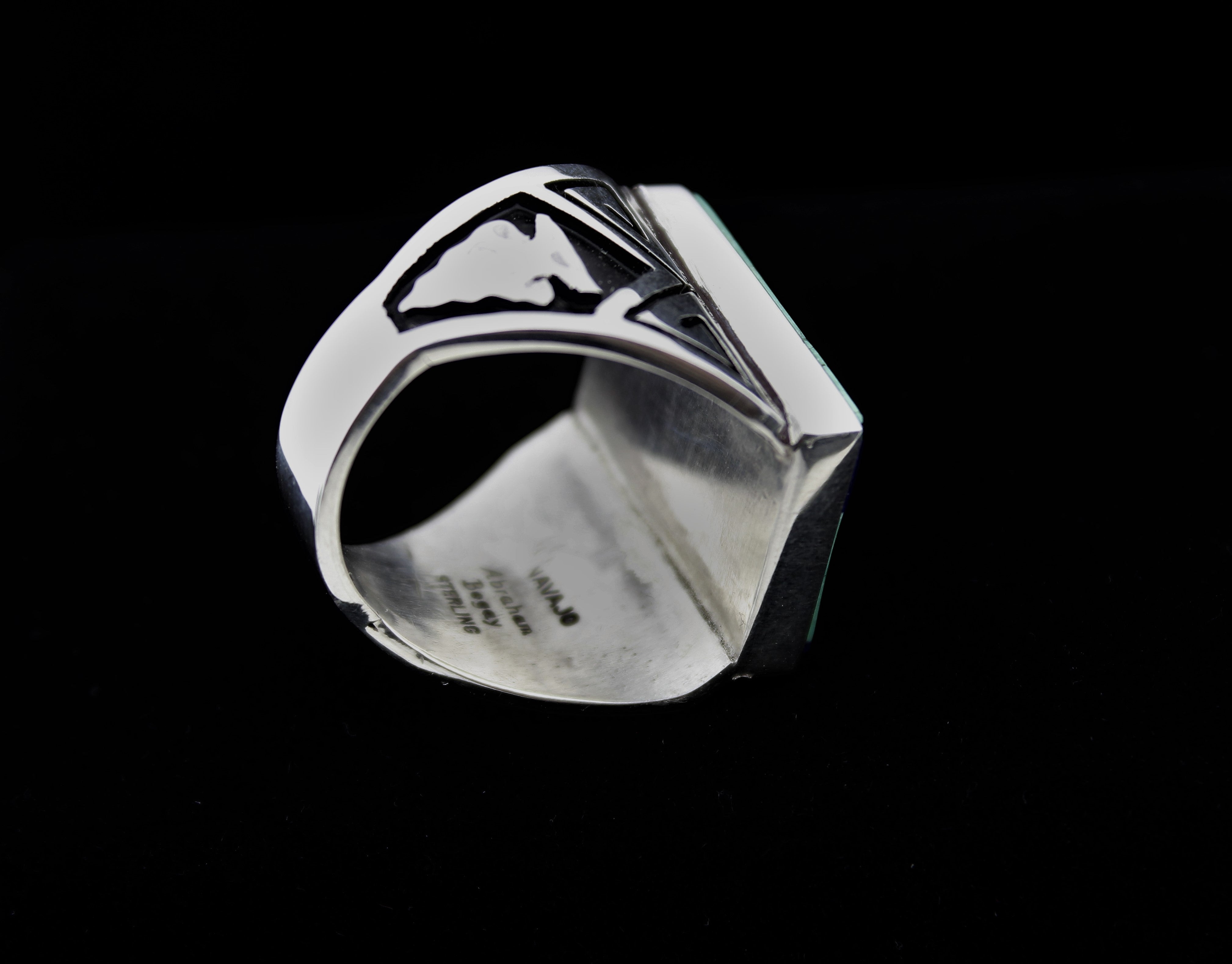 Sterling Silver Inlay Man's Ring