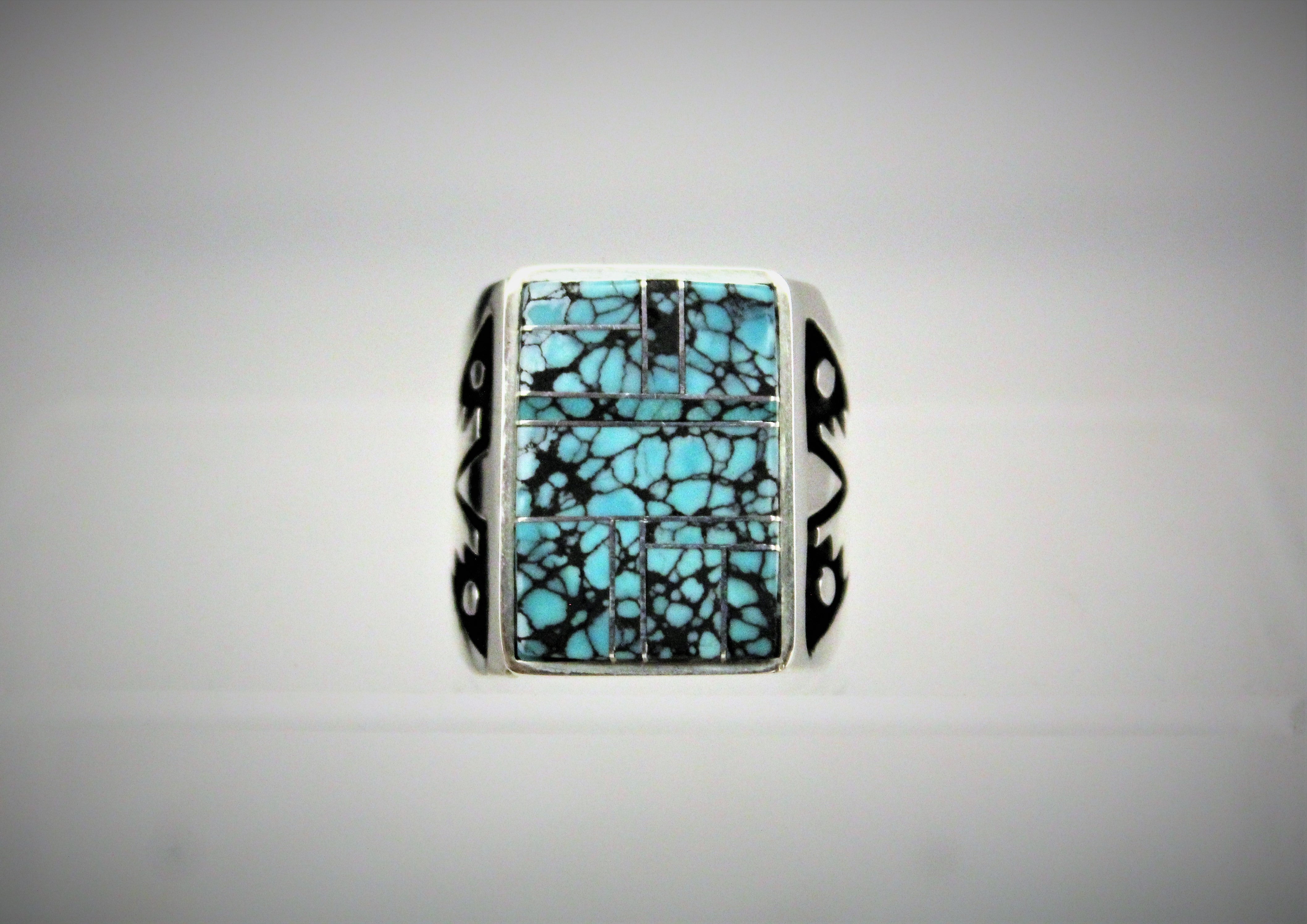 Sterling Silver Indian Mountain Turquoise Man's Ring