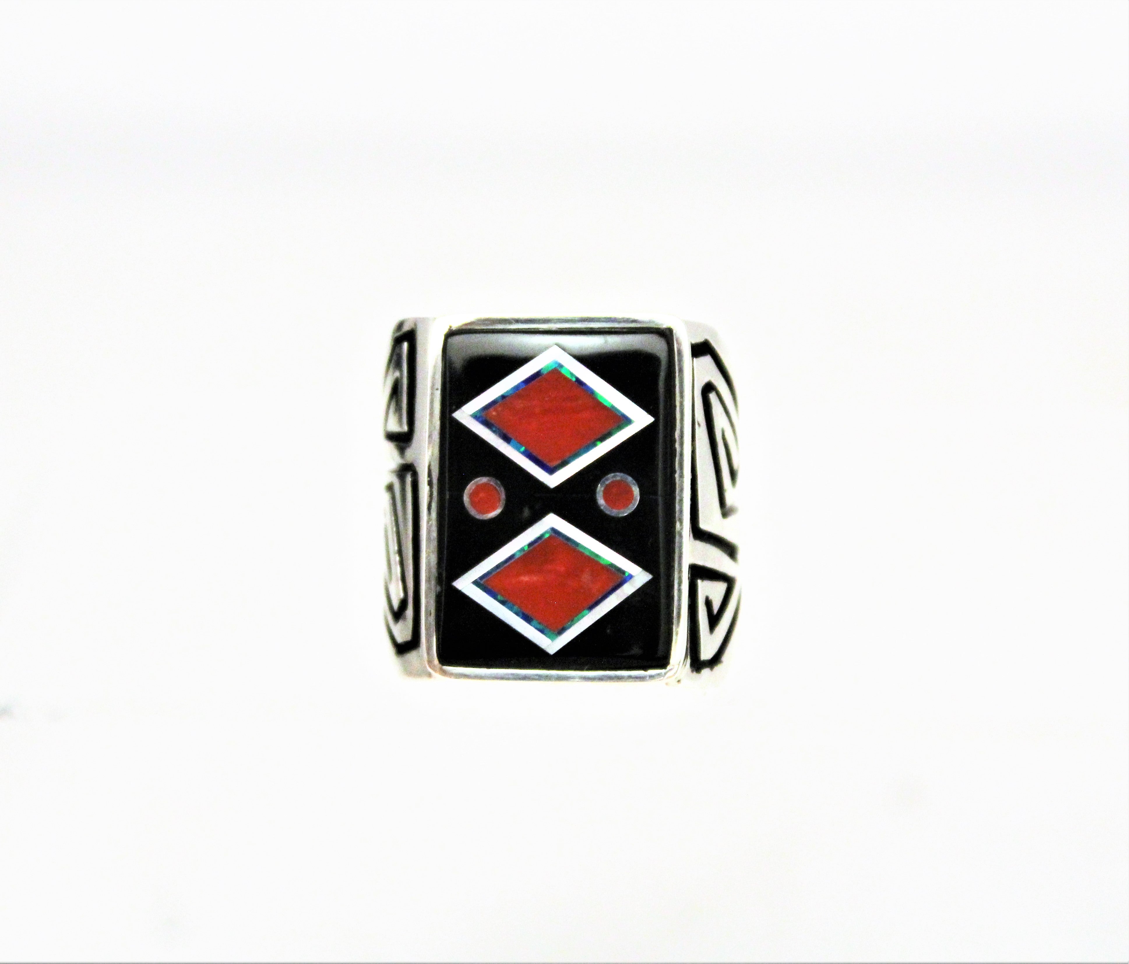 Abraham Begay Sterling Silver Man's Ring
