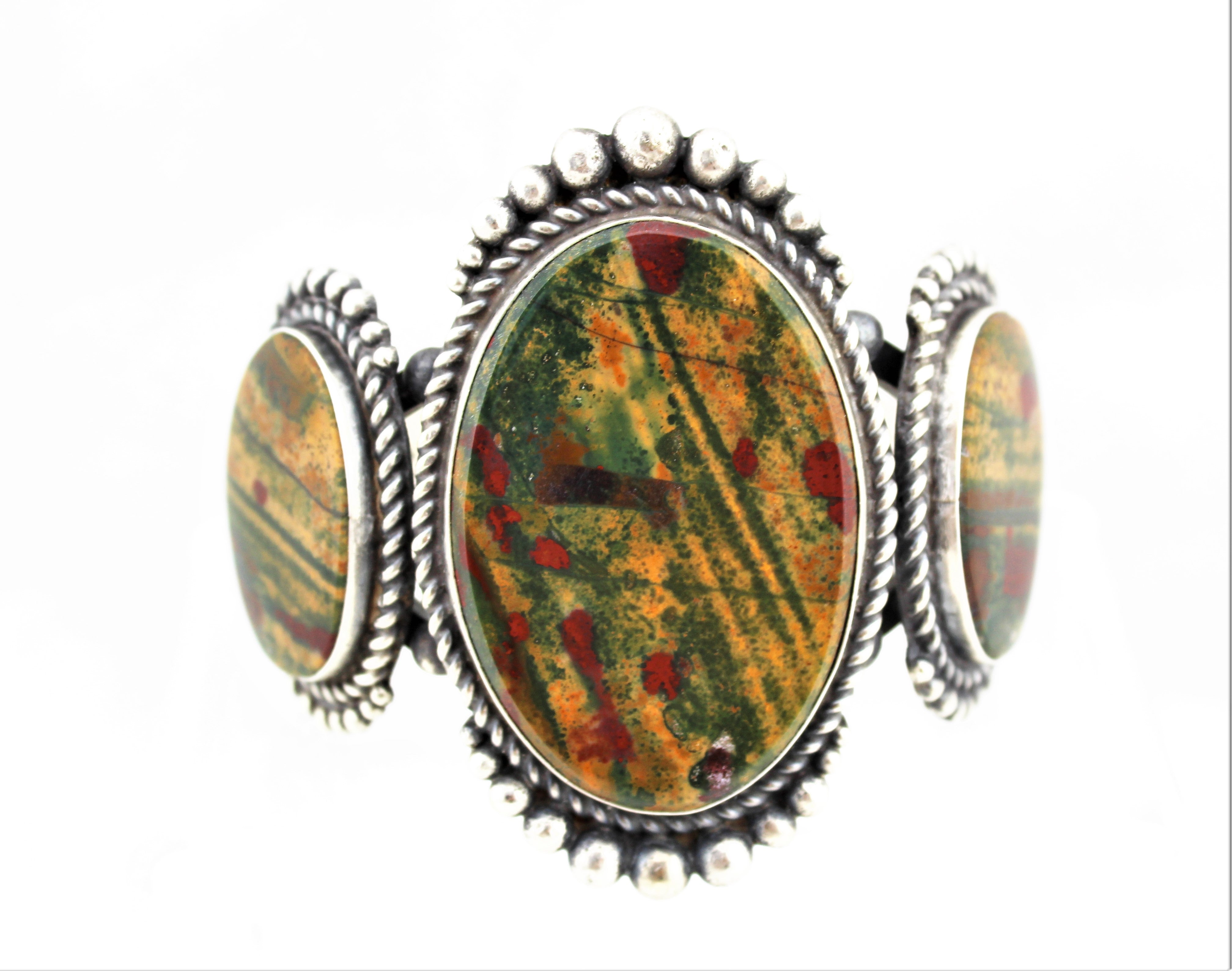 Sam Edsitty Bloodstone Sterling Bracelet