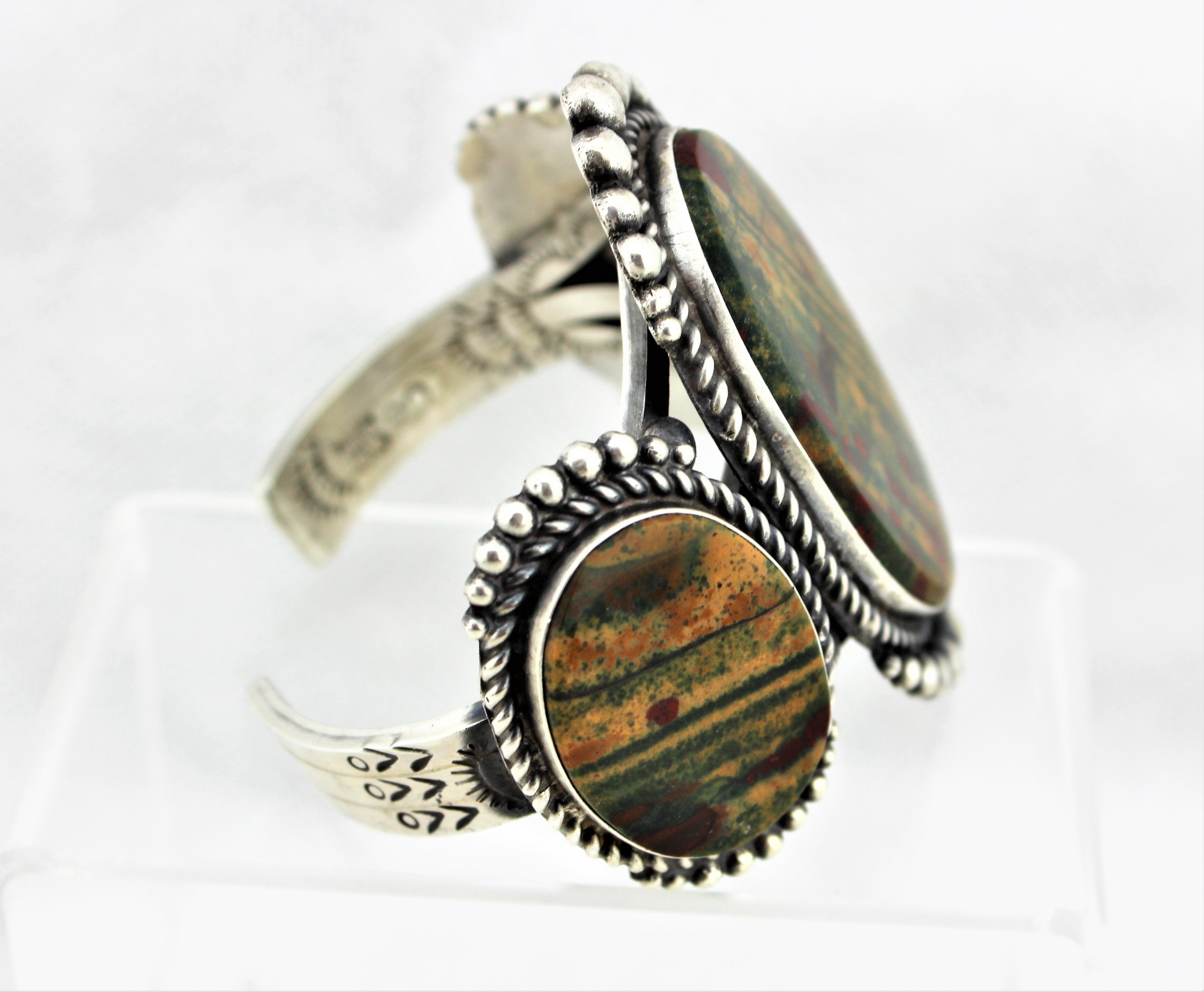 Sam Edsitty Bloodstone Sterling Bracelet