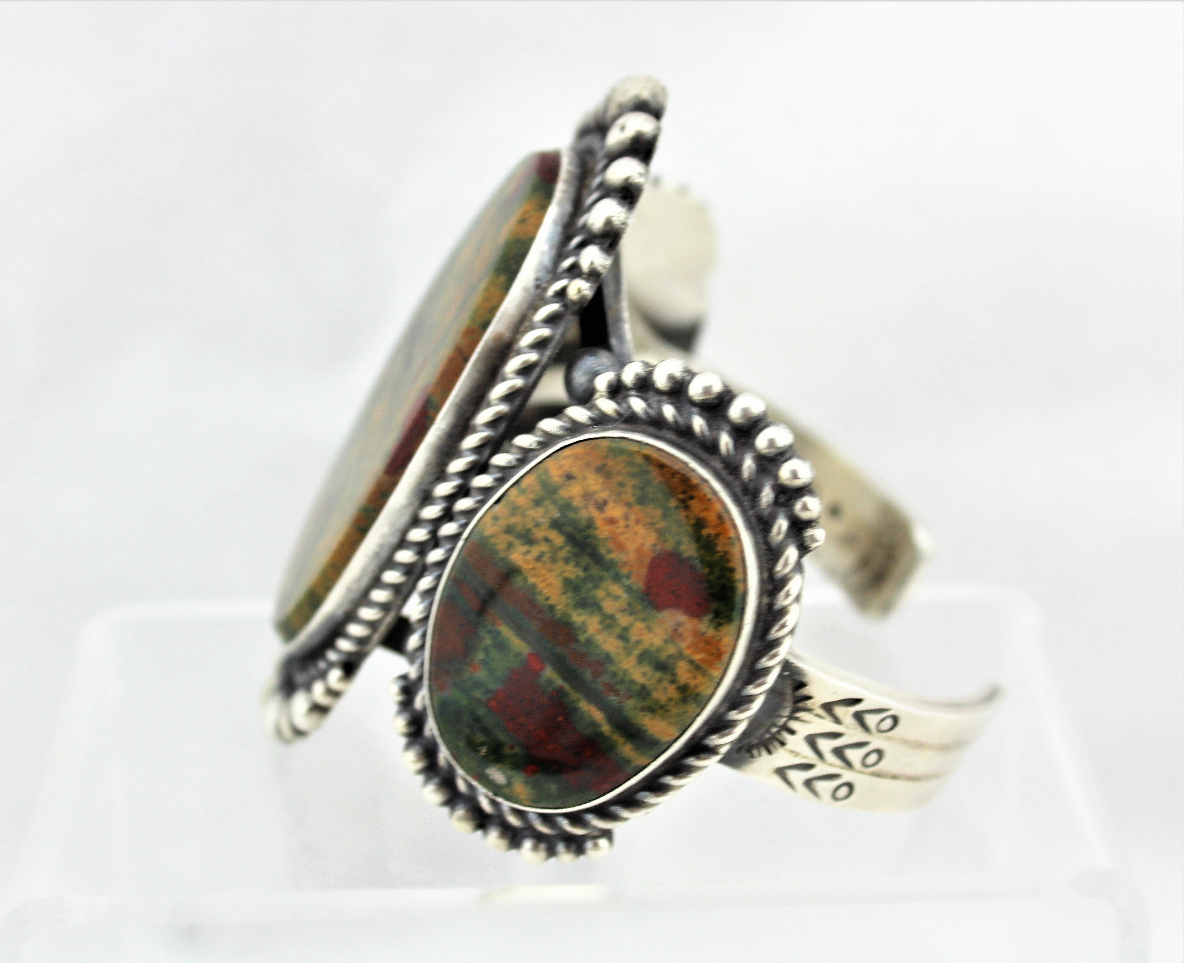 Sam Edsitty Bloodstone Sterling Bracelet