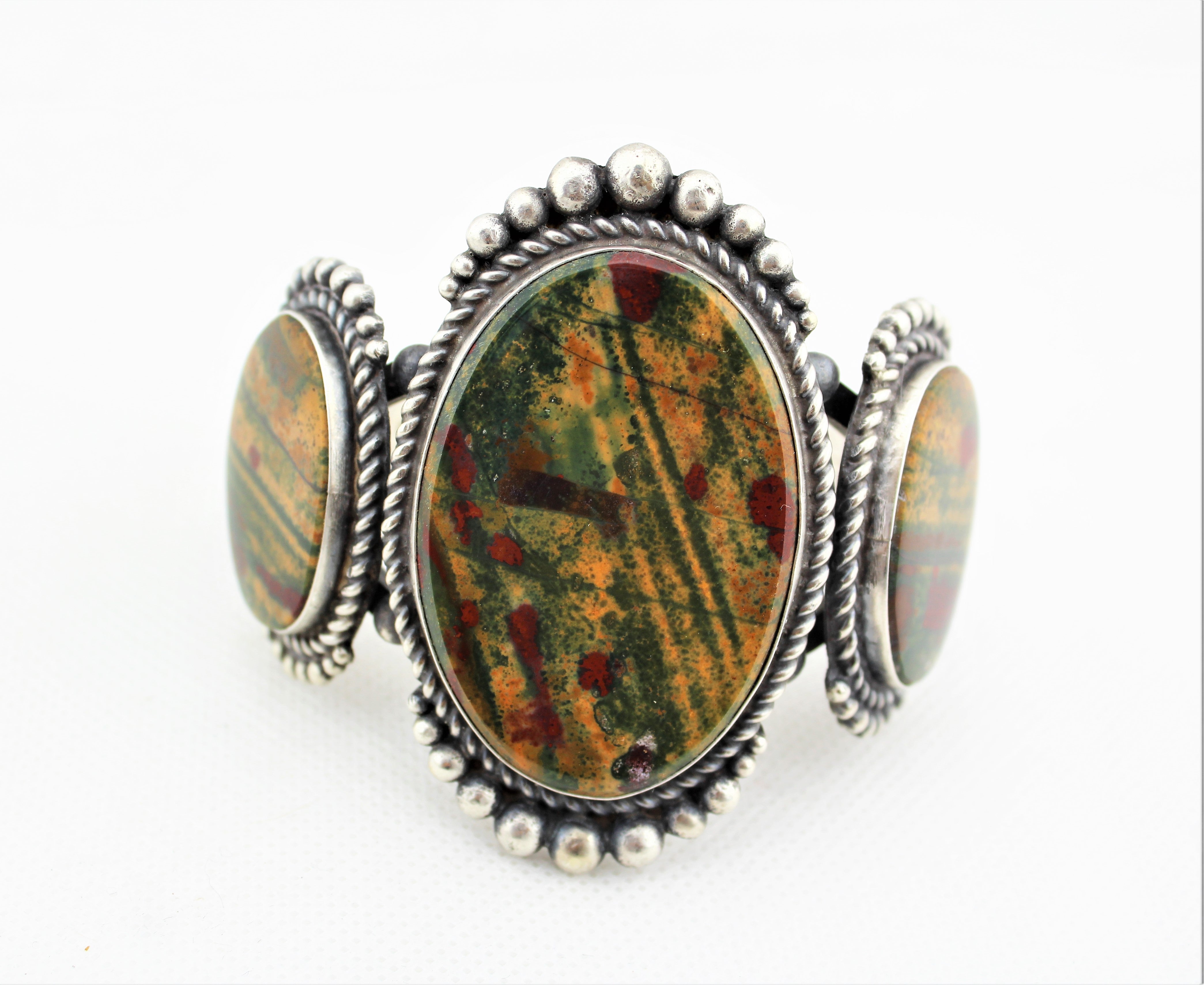 Sam Edsitty Bloodstone Sterling Bracelet