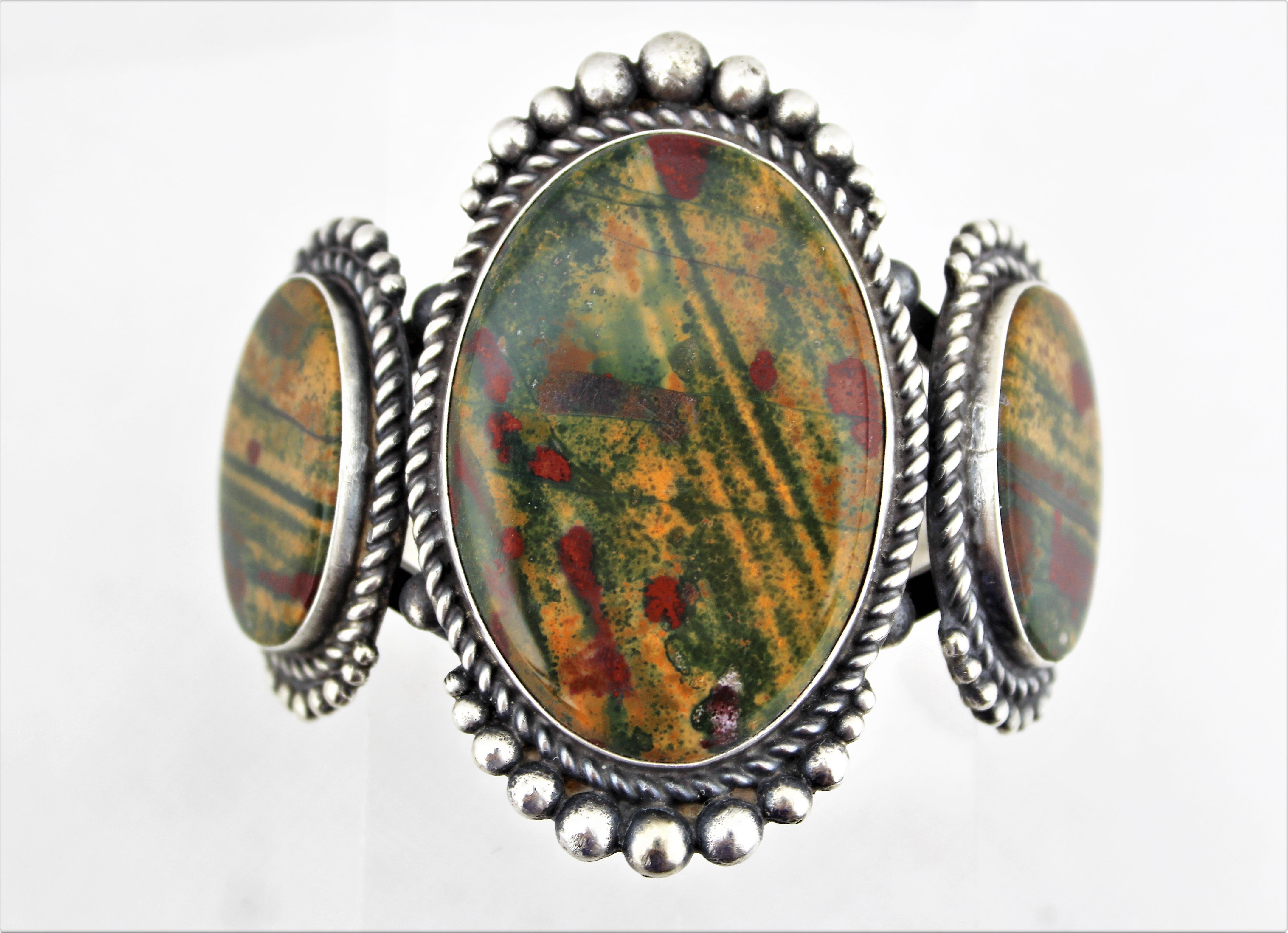 Sam Edsitty Bloodstone Sterling Bracelet