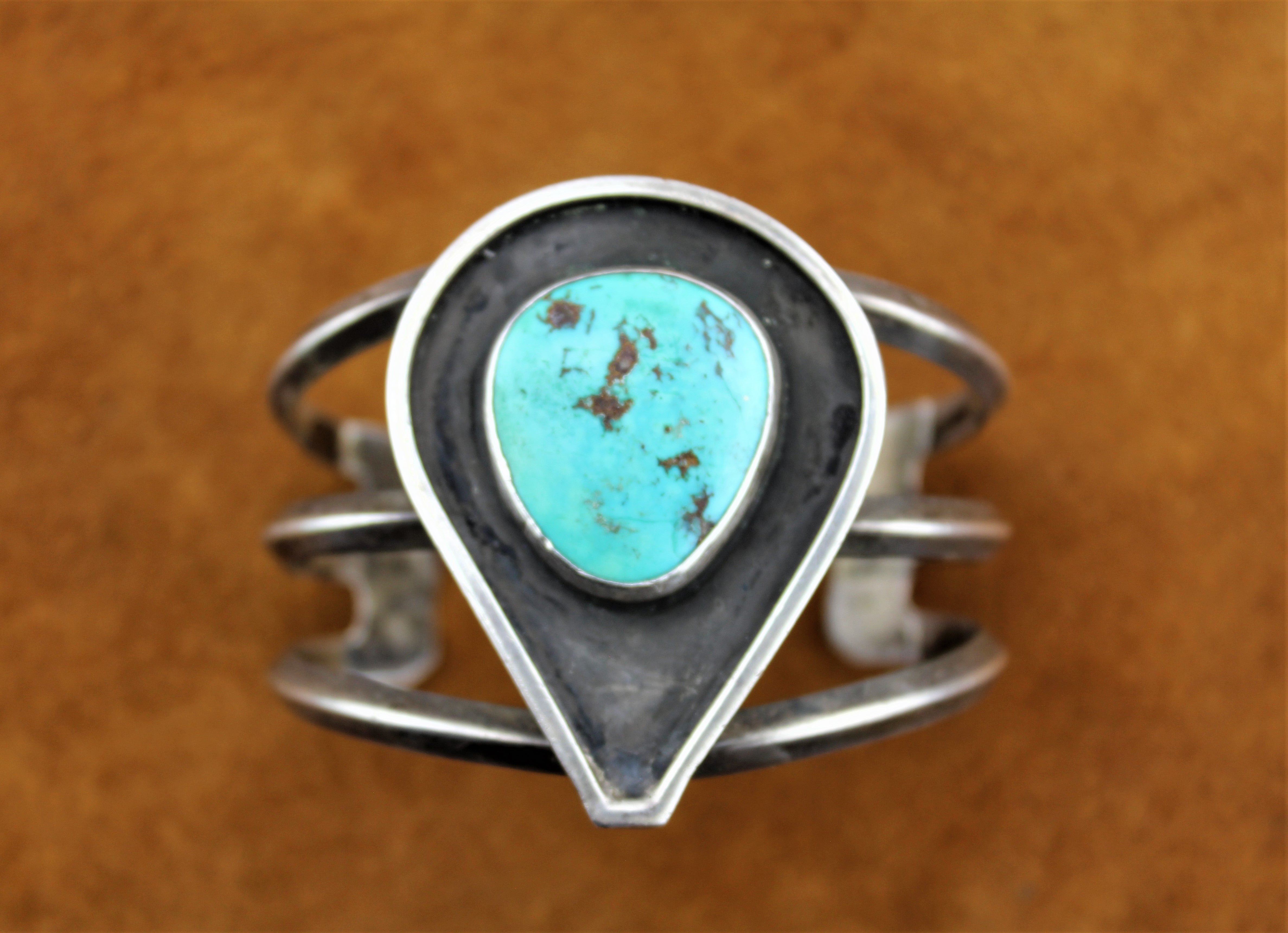Vintage Sterling Silver Turquoise Bracelet