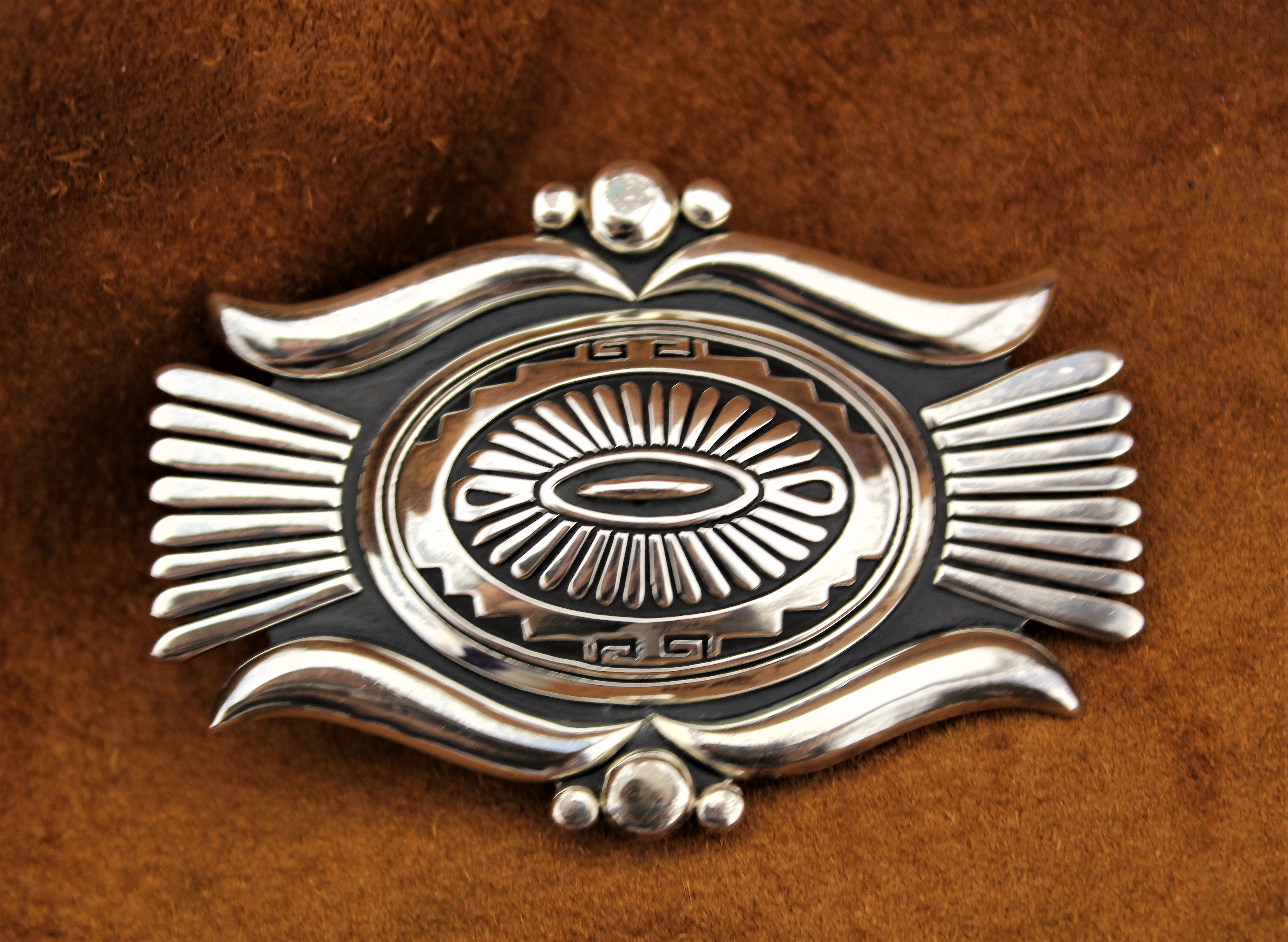 Steven Begay Sterling Silver Buckle