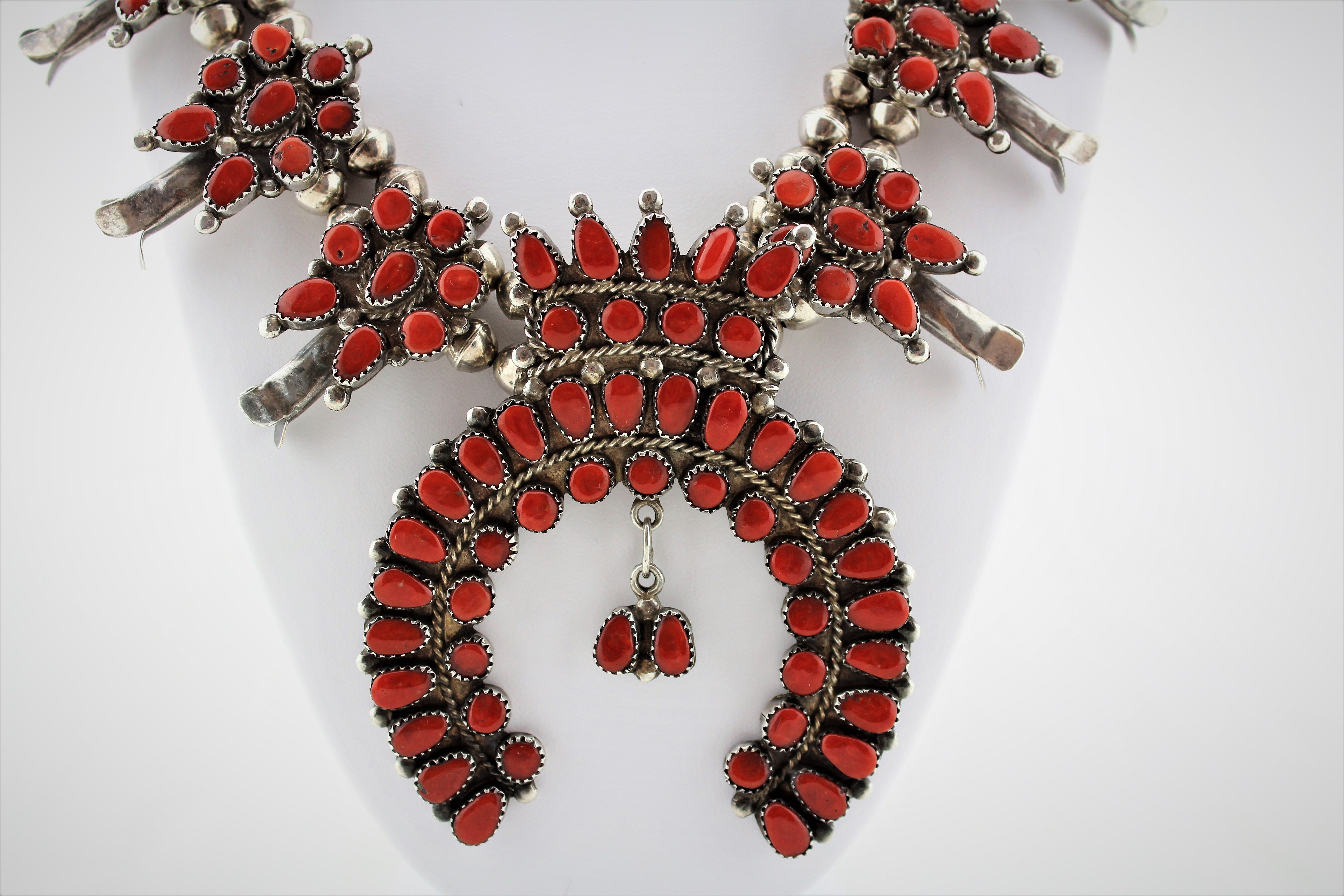 Zuni Coral Jewelry Suite